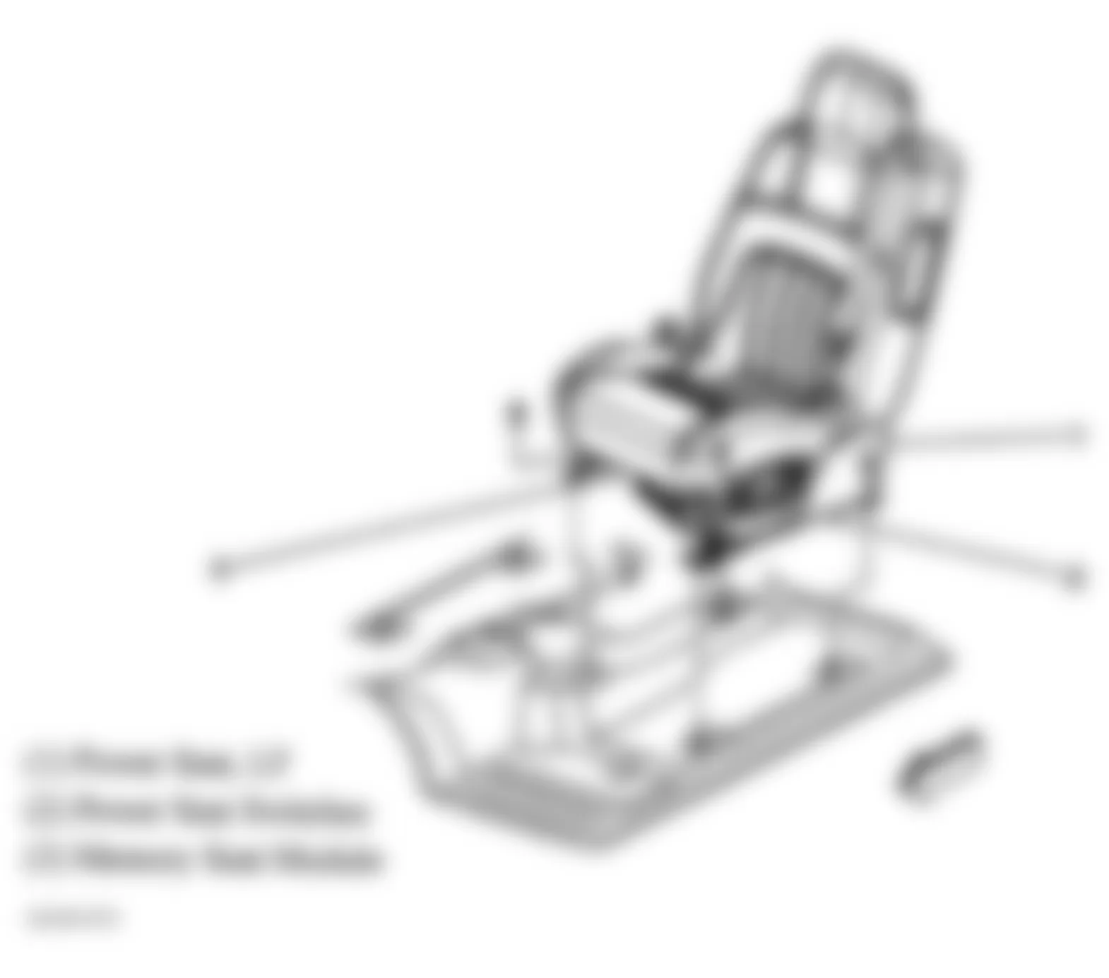 GMC Envoy 2006 - Component Locations -  Left Front Power Seat