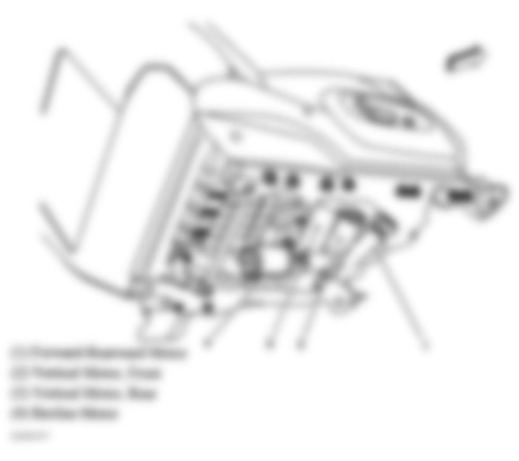 GMC Envoy 2006 - Component Locations -  Front Passengers Seat
