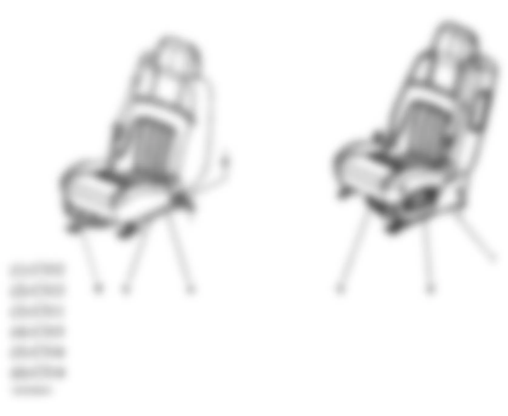 GMC Envoy 2006 - Component Locations -  Drivers & Front Passengers Seat