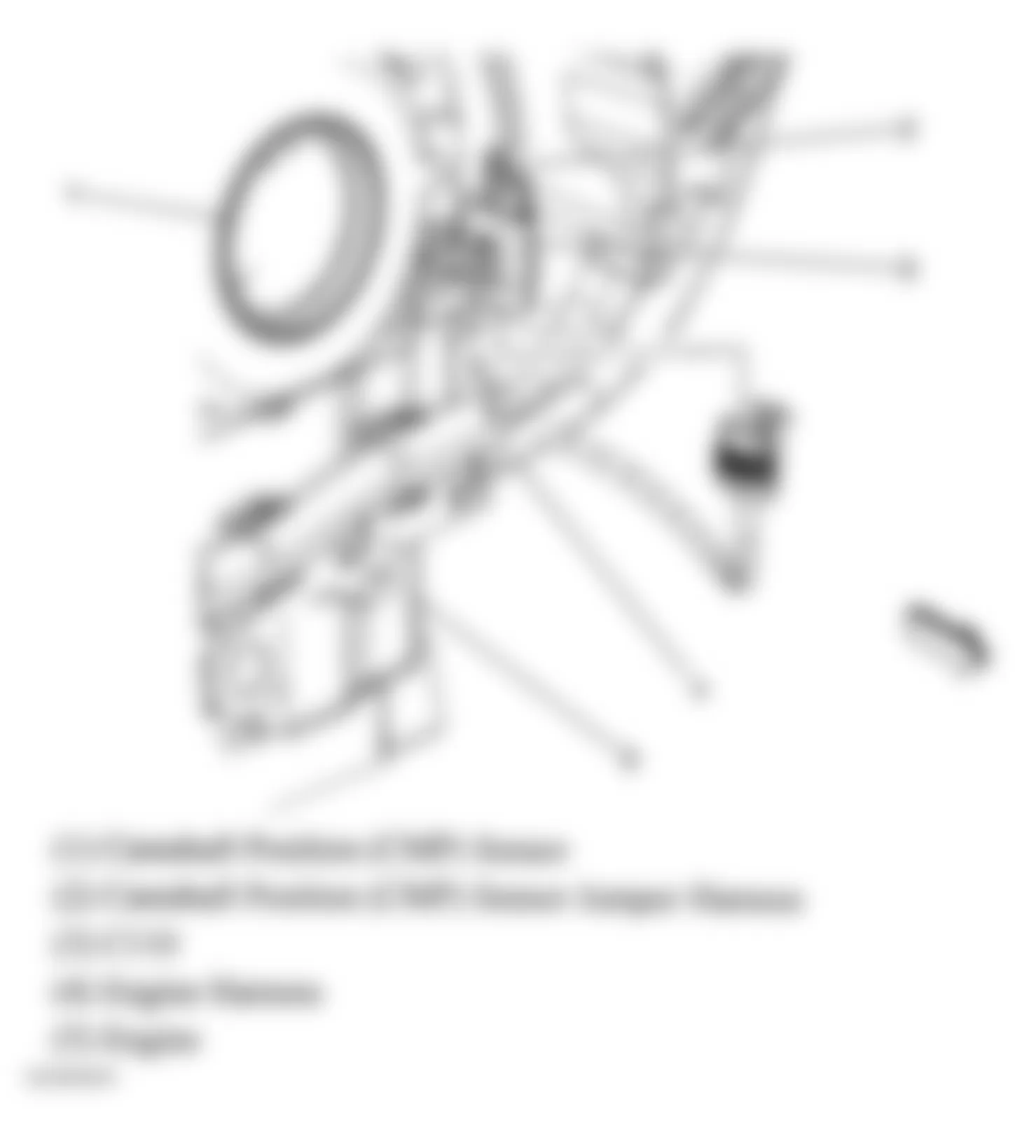 GMC Envoy 2006 - Component Locations -  Camshaft Position (CMP) Sensor (5.3L/6.0L)
