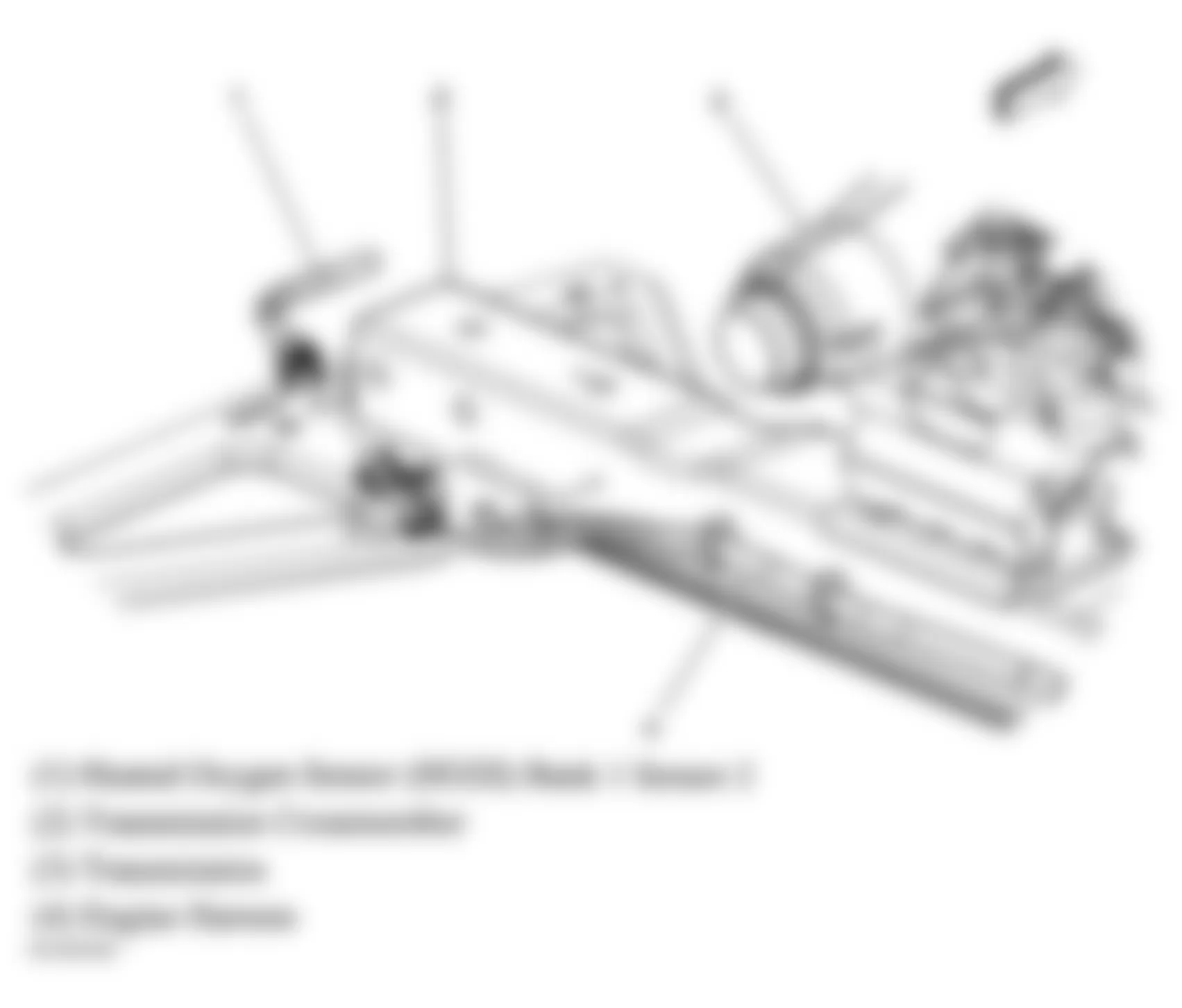 GMC Envoy 2006 - Component Locations -  Rear Of Transmission