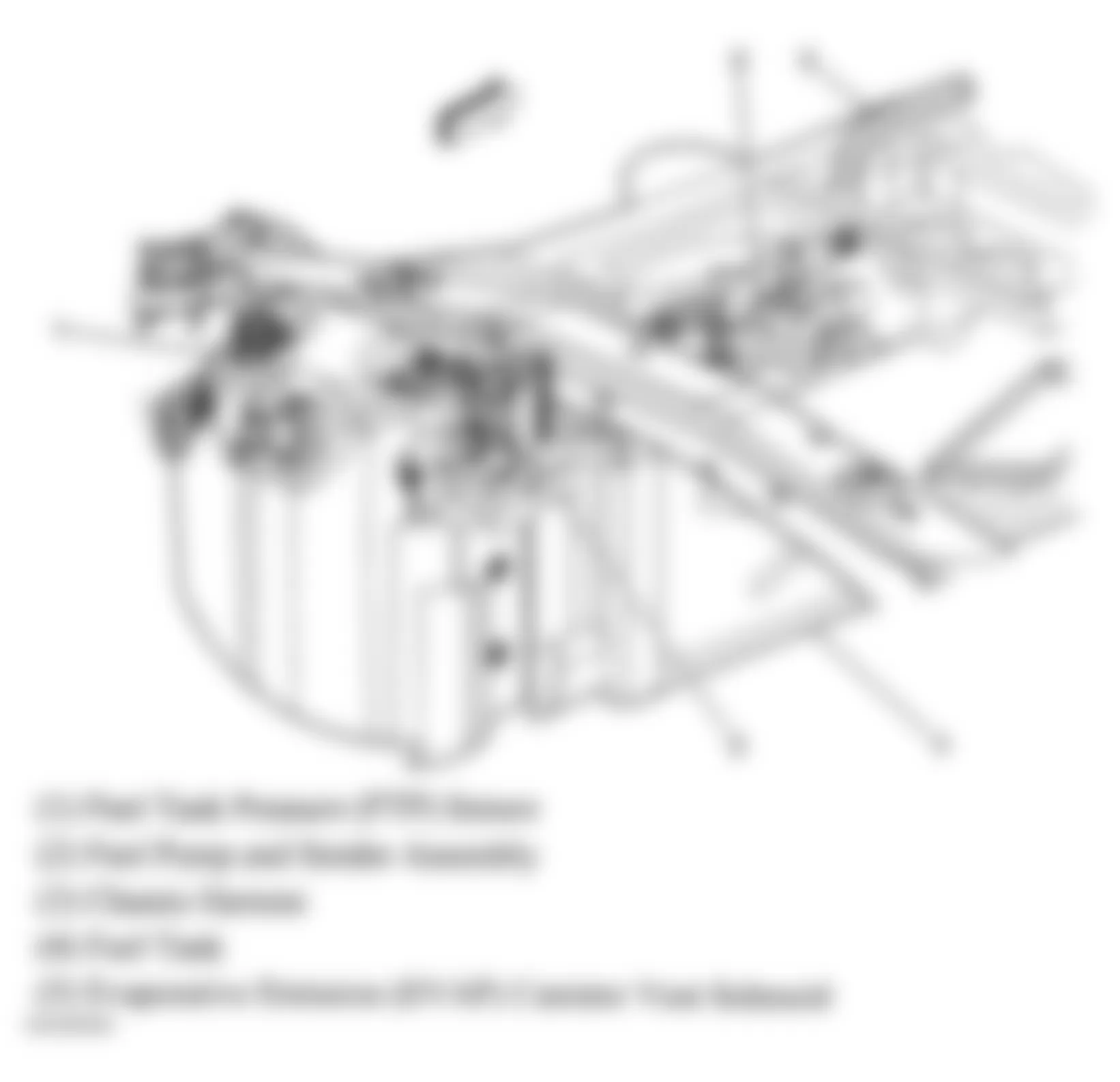 GMC Envoy 2006 - Component Locations -  Fuel Tank (Short Wheel Base)