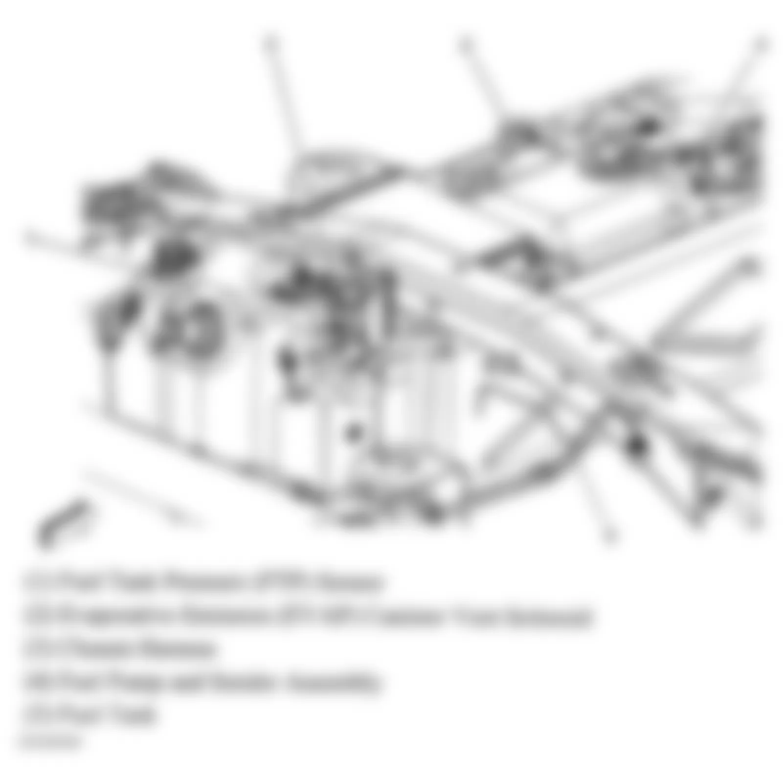 GMC Envoy 2006 - Component Locations -  Fuel Tank (Long Wheel Base)