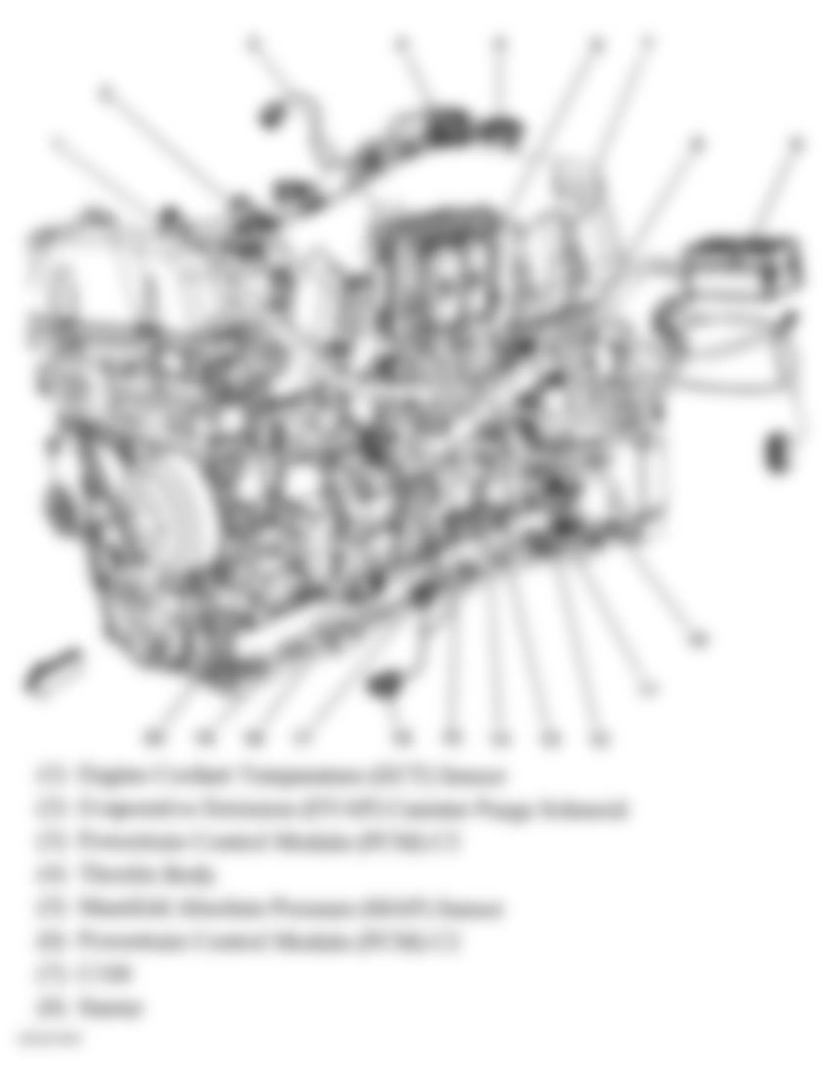 GMC Envoy 2006 - Component Locations -  Left Side Of Engine (4.2L) (1 Of 2)