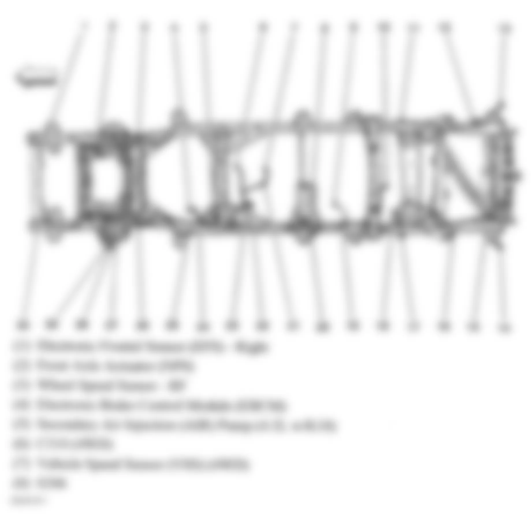 GMC Envoy 2006 - Component Locations -  Chassis (Short Wheel Base) (1 Of 2)