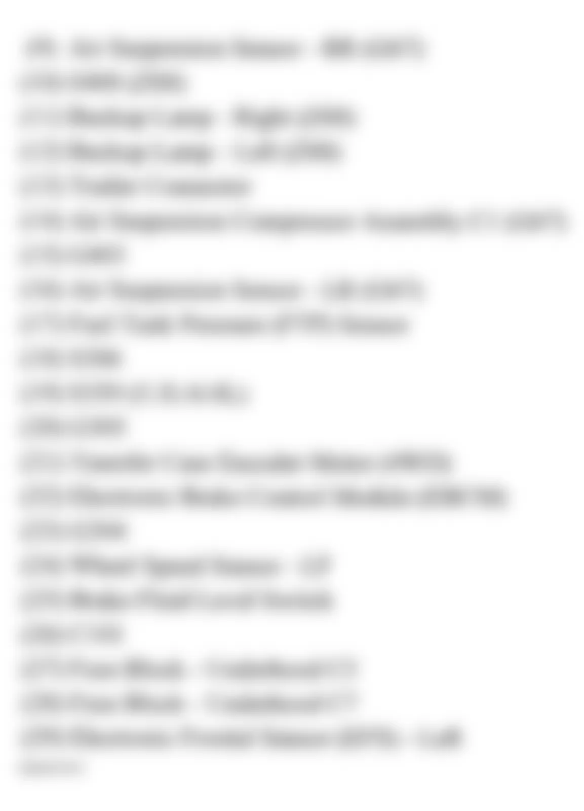 GMC Envoy 2006 - Component Locations -  Chassis (Long Wheel Base) (2 Of 2)