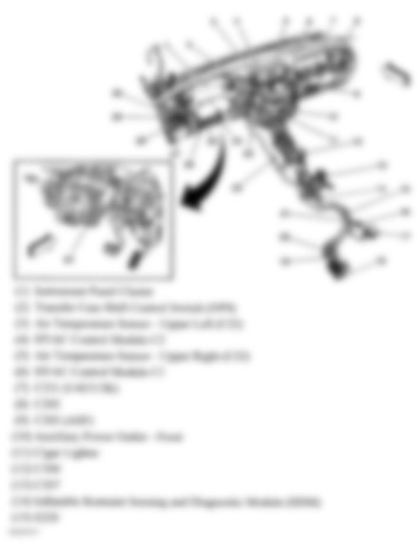 GMC Envoy 2006 - Component Locations -  Dash (1 Of 2)