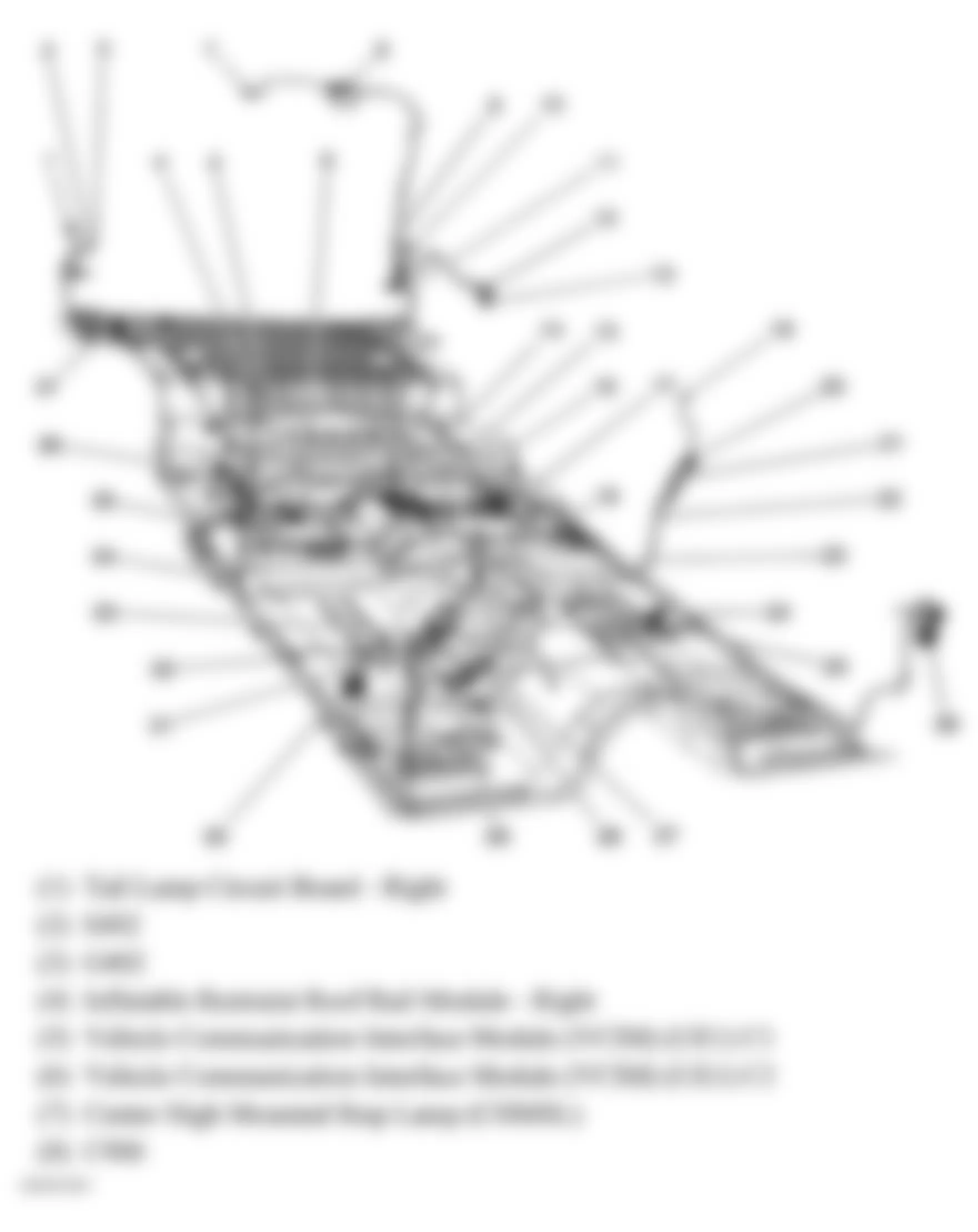 GMC Envoy 2006 - Component Locations -  Passenger Compartment (Long Wheel Base) (1 Of 2)