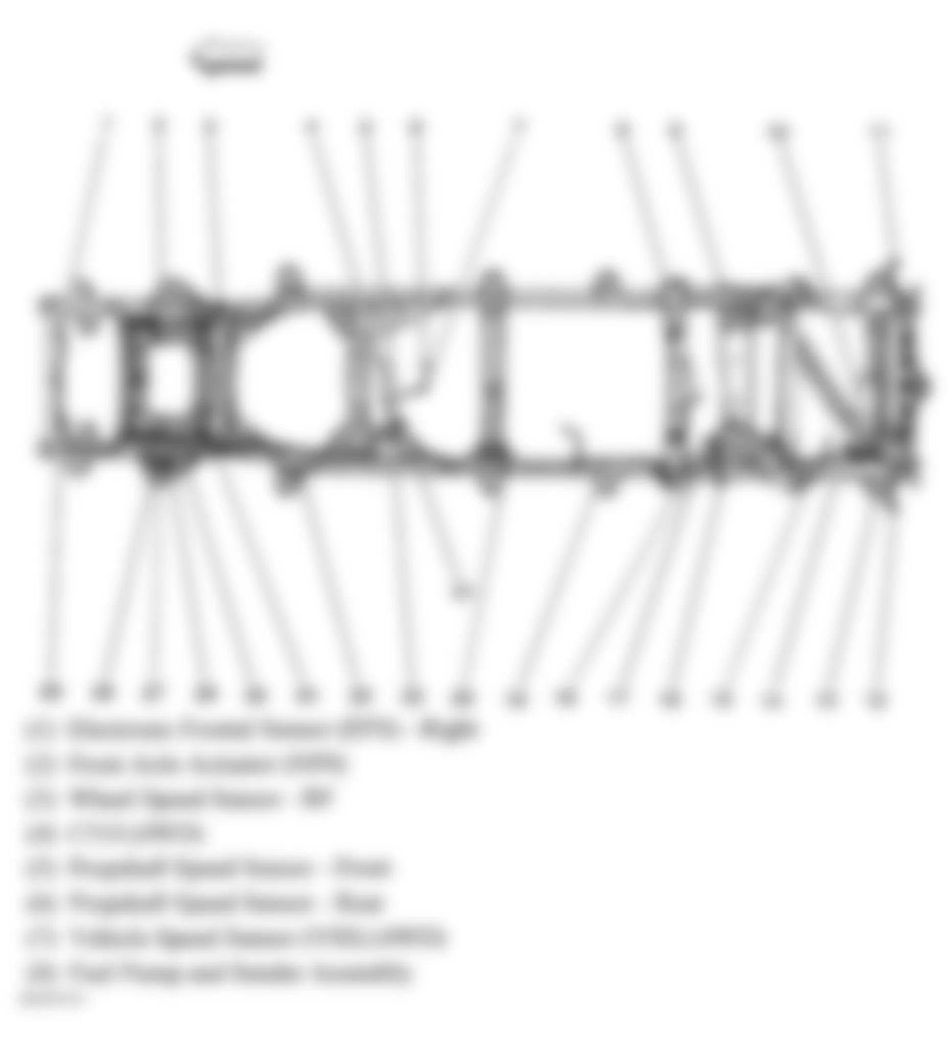 GMC Envoy XL 2006 - Component Locations -  Chassis (Long Wheel Base) (1 Of 2)