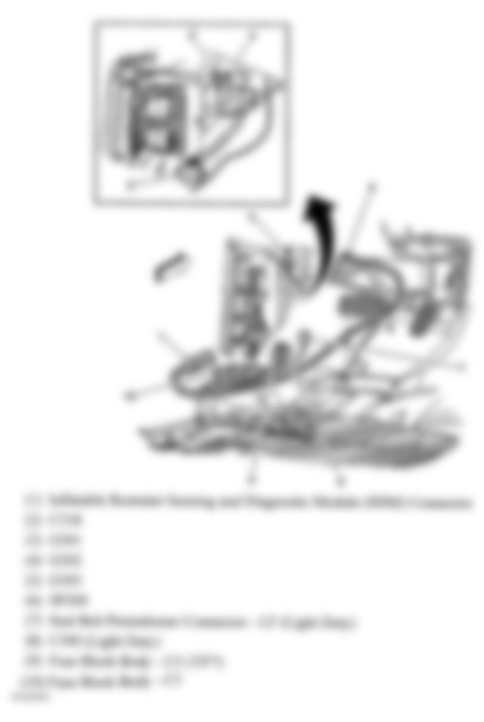 GMC Savana G1500 2006 - Component Locations -  Left Kick Panel