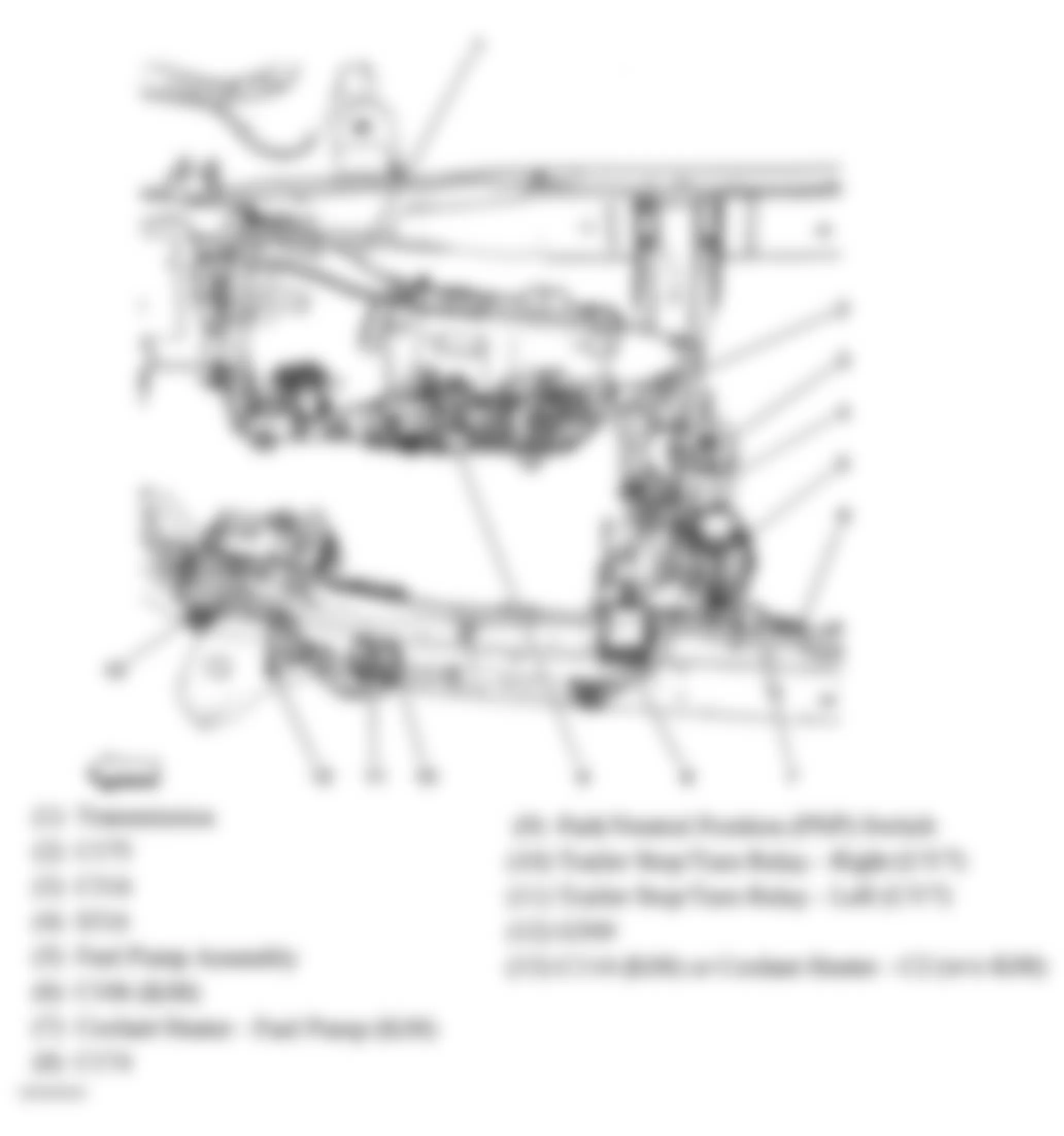 GMC Savana G1500 2006 - Component Locations -  Under Center Of Vehicle (6.6L VIN W)