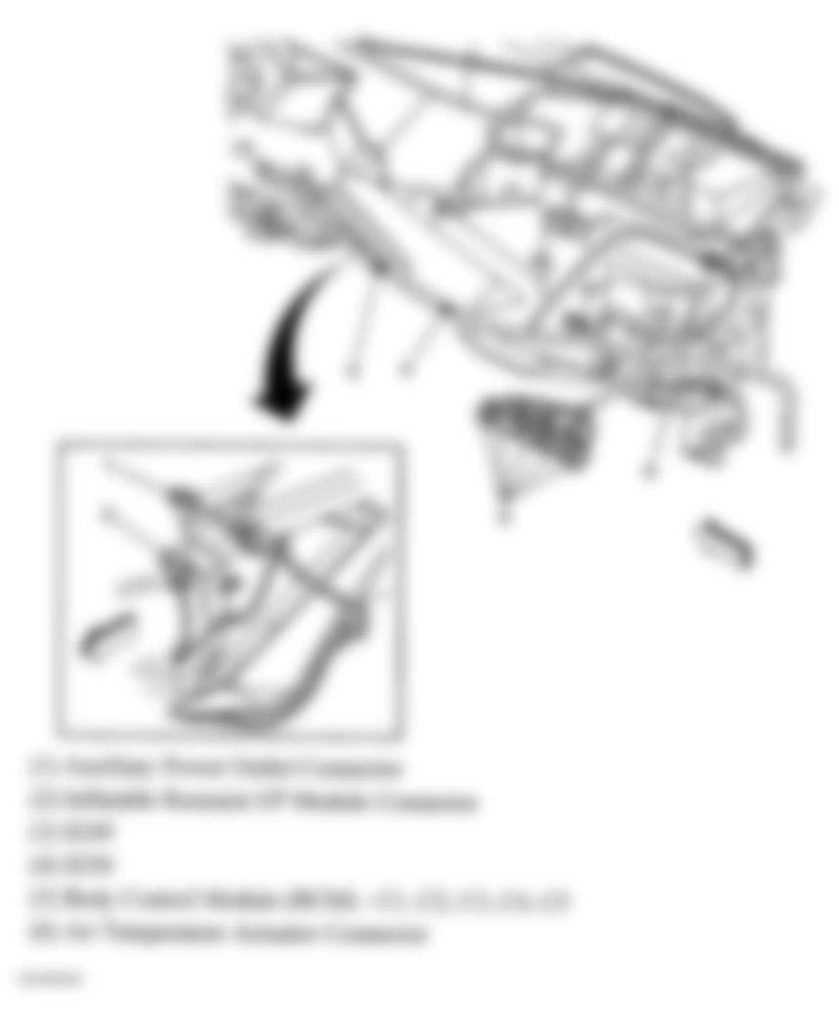 GMC Savana Special G3500 2006 - Component Locations - Right Side Of Dash