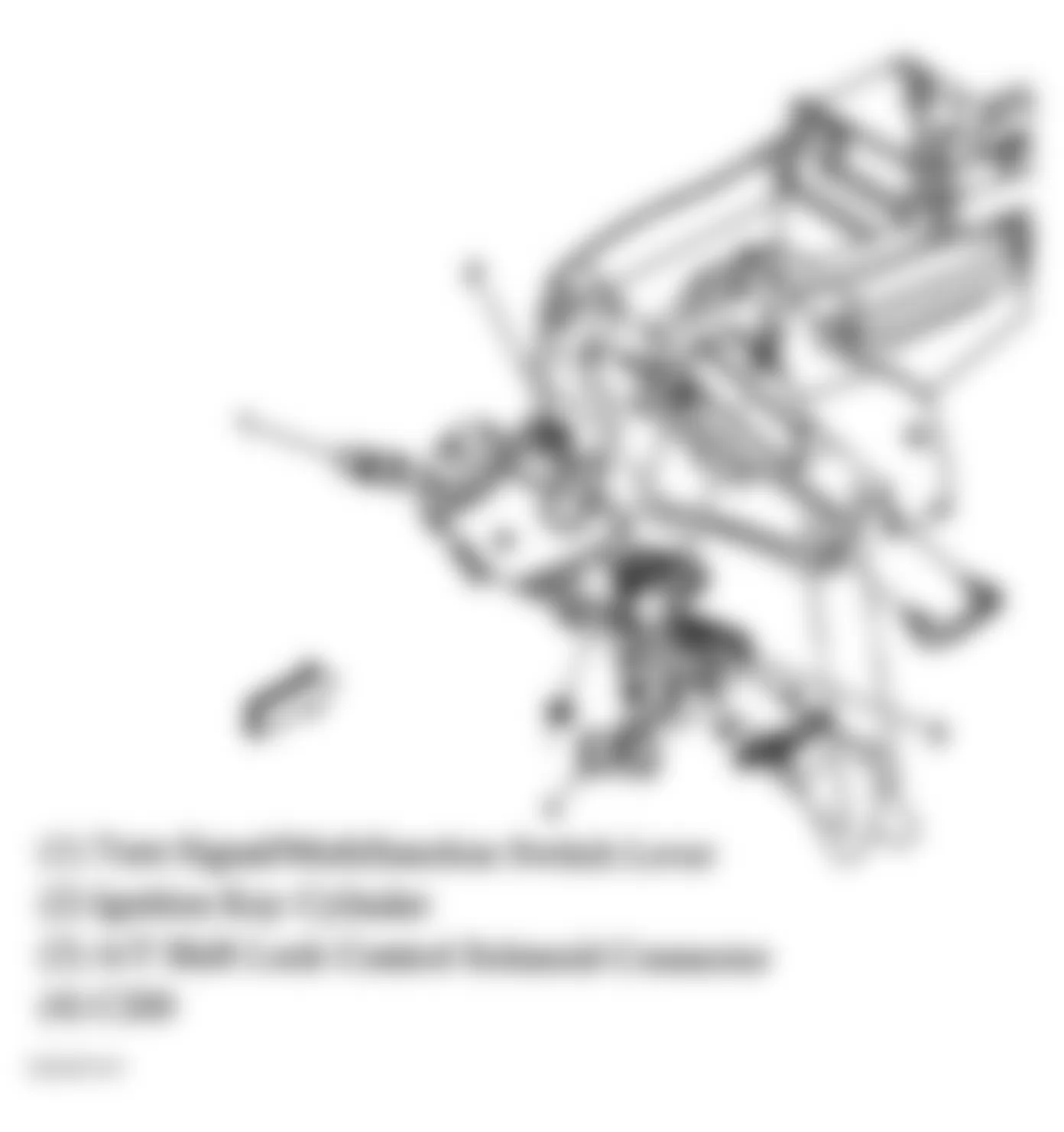 GMC Savana Special G3500 2006 - Component Locations - Steering Column