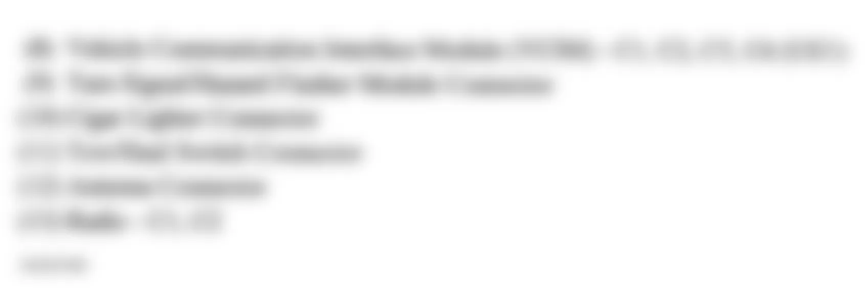 GMC Savana Special G3500 2006 - Component Locations - Center Of Dash (2 Of 2)