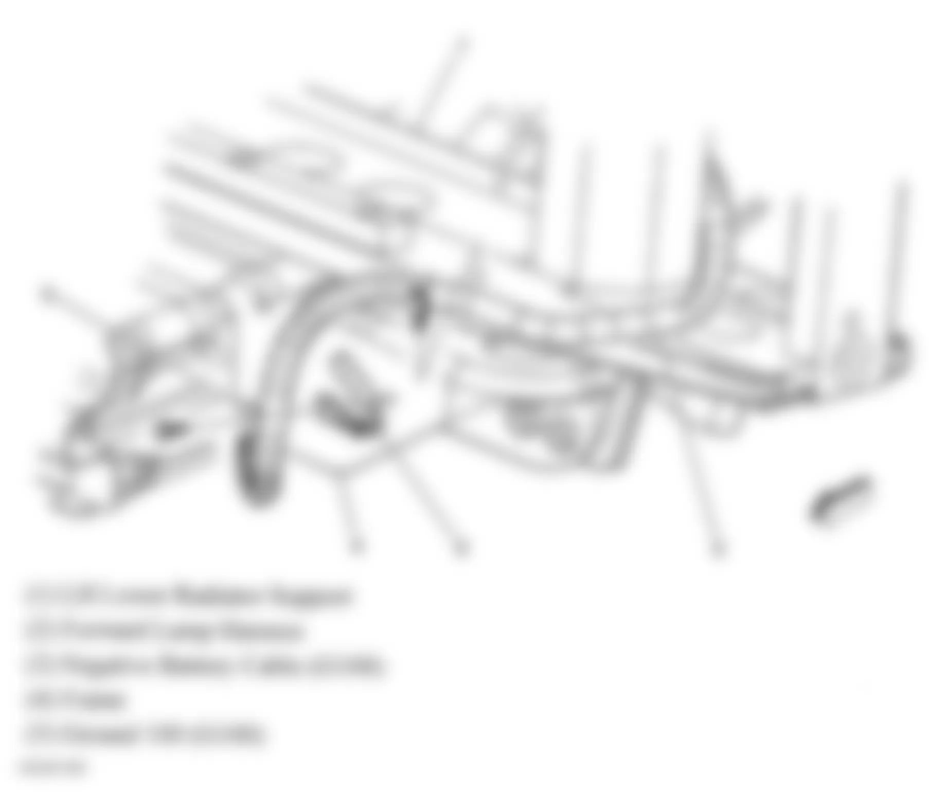 GMC Yukon XL C1500 2006 - Component Locations -  Lower Left Radiator Support