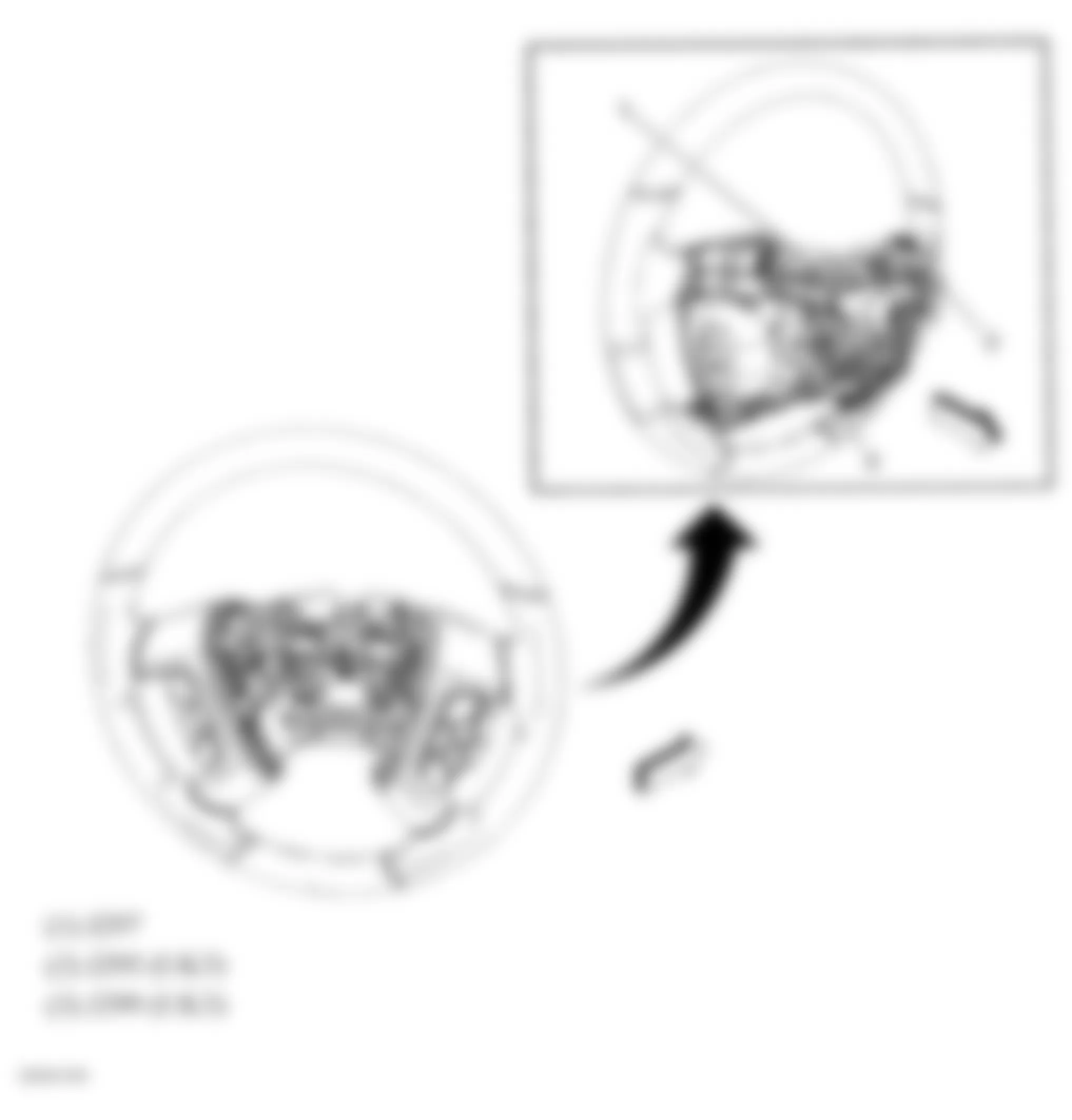 GMC Acadia SLE 2007 - Component Locations -  Steering Wheel