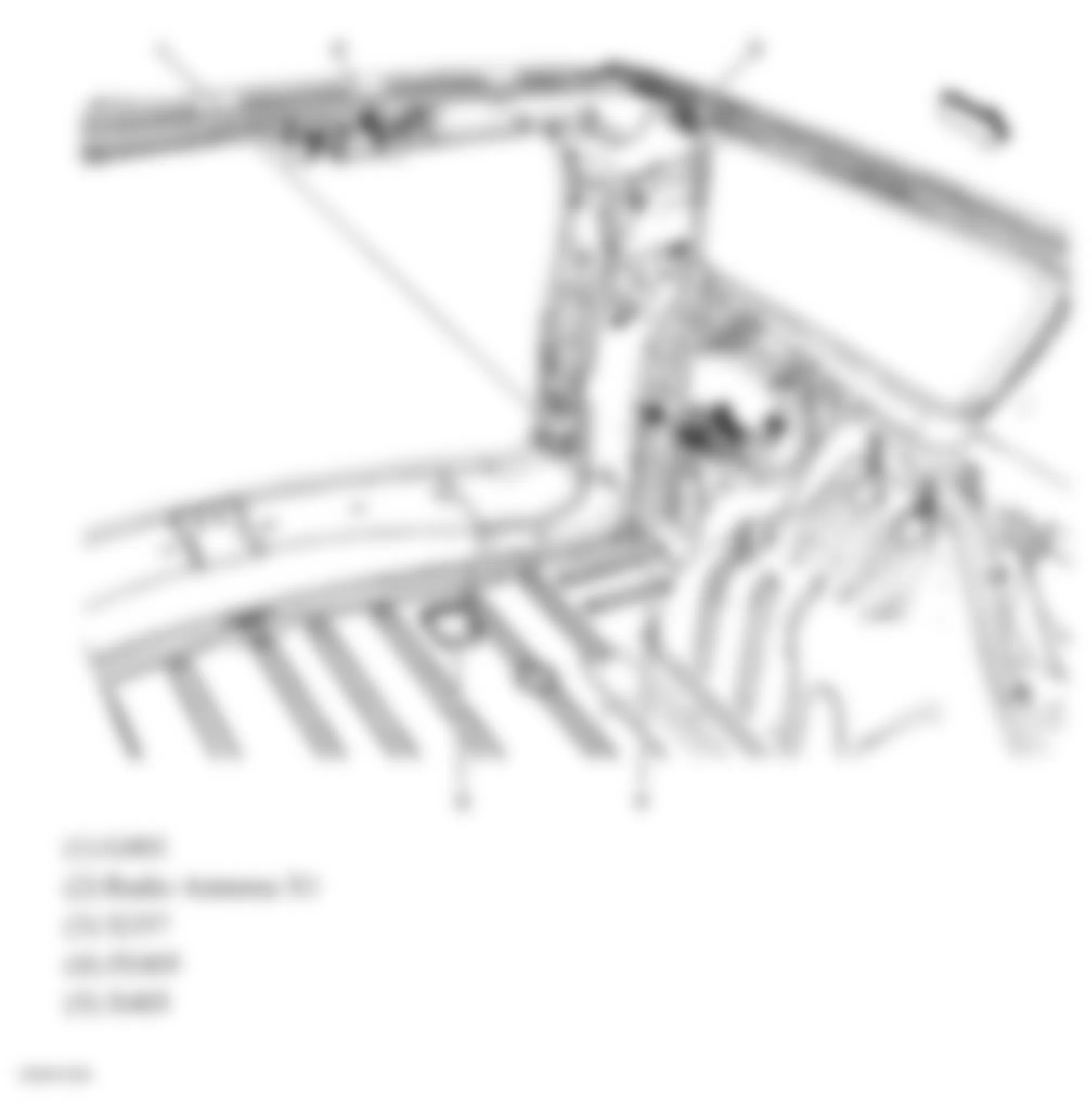 GMC Acadia SLE 2007 - Component Locations -  Left Rear Of Passenger Compartment