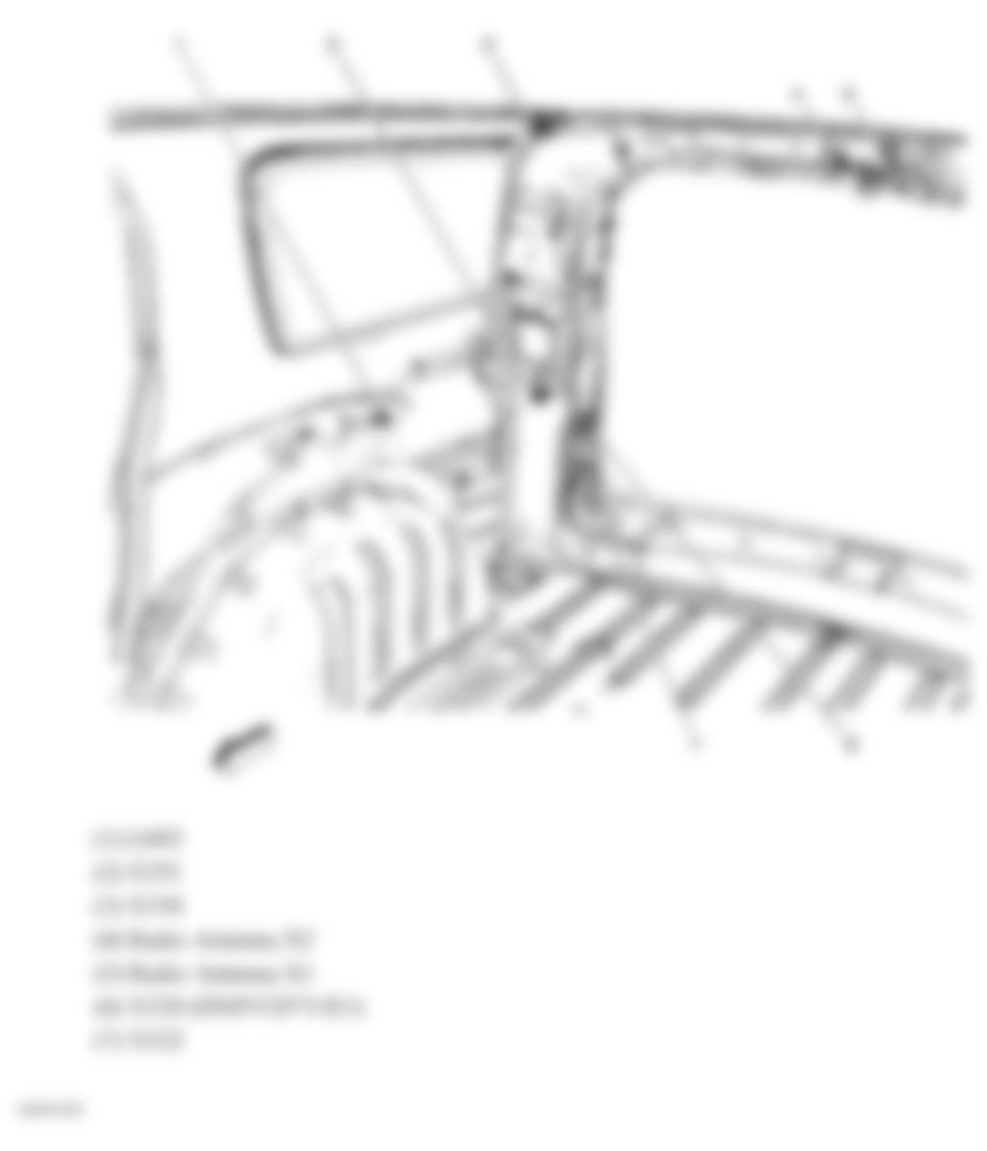 GMC Acadia SLE 2007 - Component Locations -  Right Rear Of Passenger Compartment