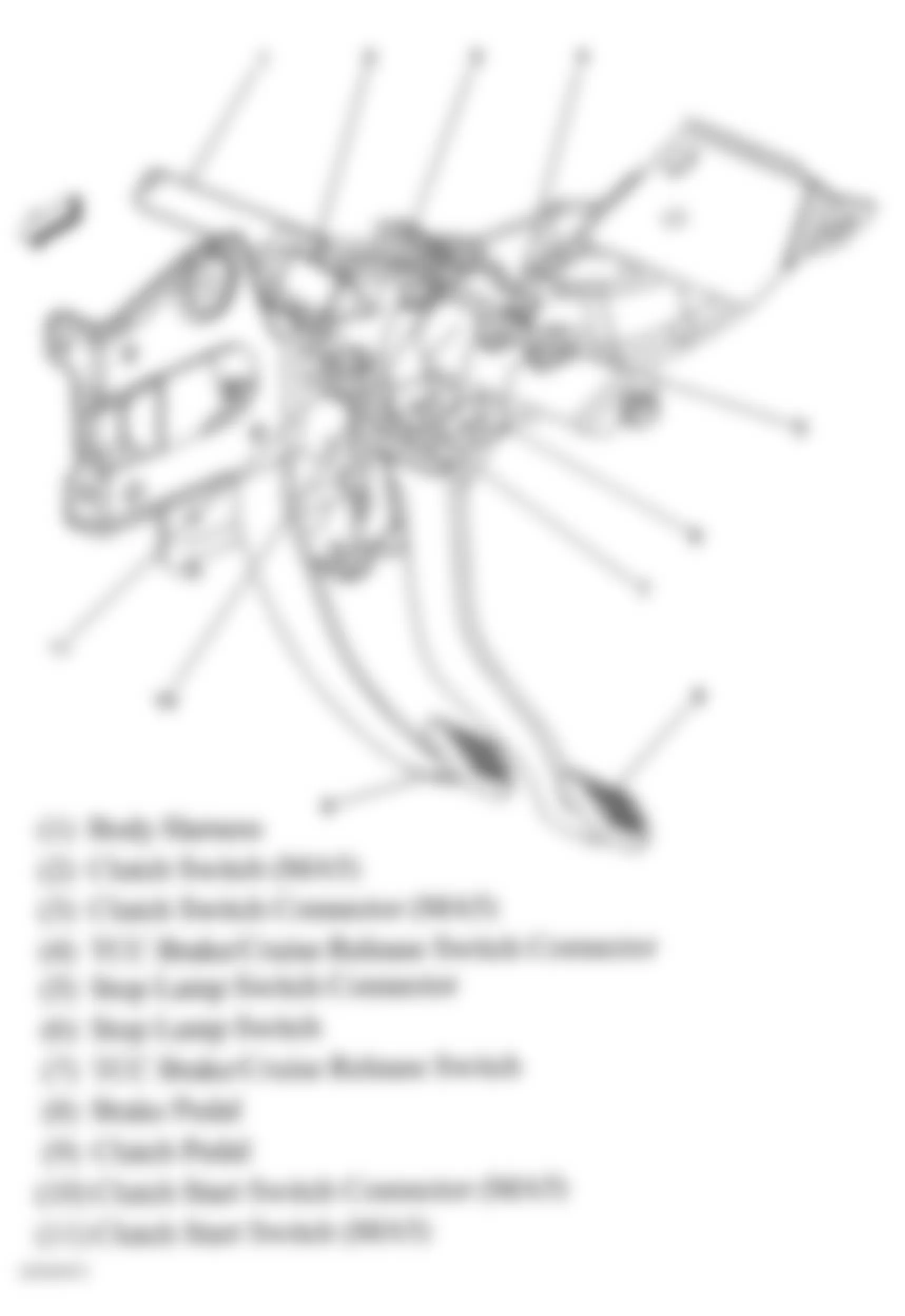 GMC Canyon 2007 - Component Locations -  Lower Left Side Of Dash