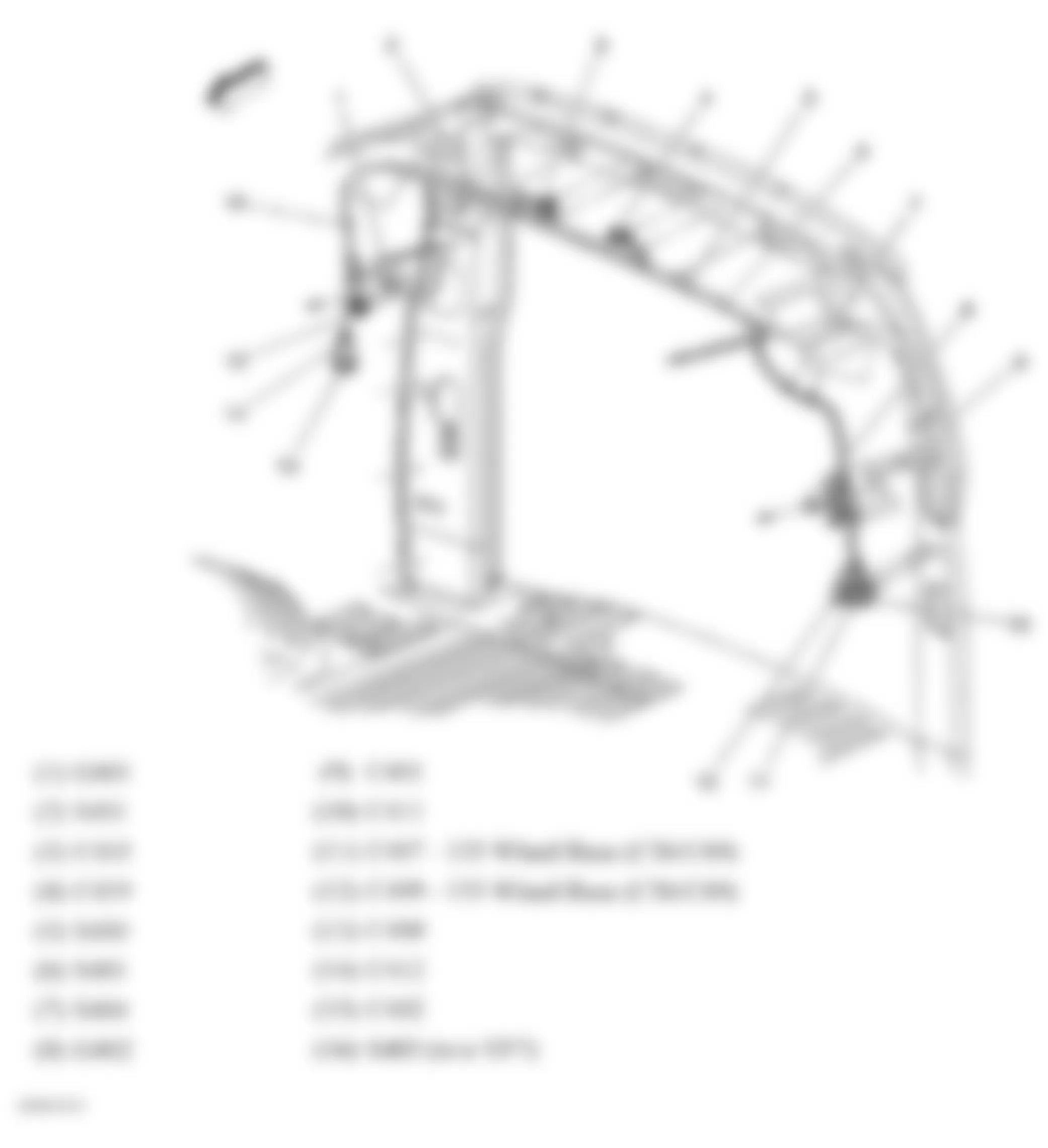 GMC Savana Camper Special G3500 2007 - Component Locations -  Rear Of Passenger Compartment (Passenger/Cargo)