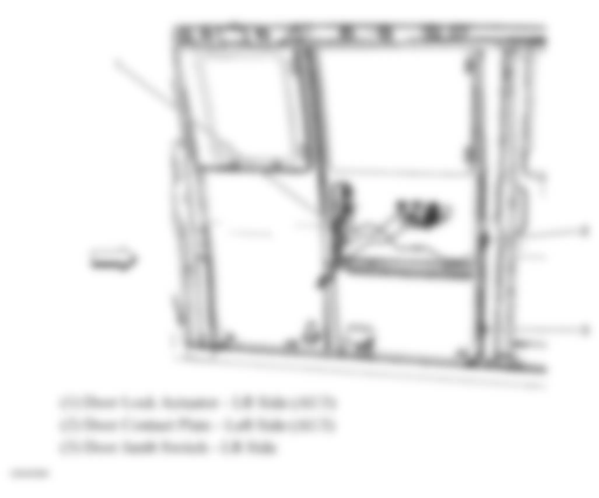 GMC Savana Camper Special G3500 2007 - Component Locations -  Left Side Door (Hinged)