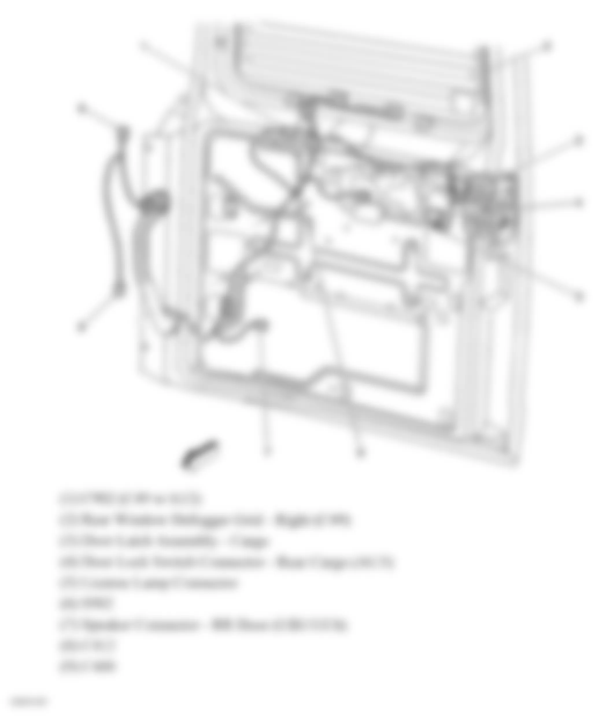 GMC Savana Camper Special G3500 2007 - Component Locations -  Right Rear Cargo Door