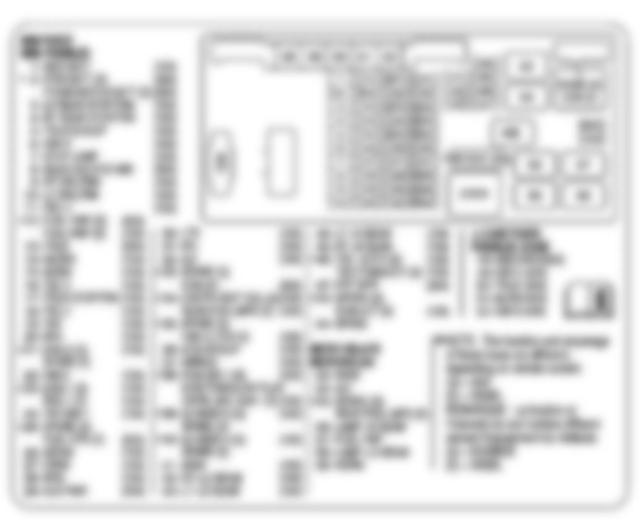 GMC Savana G1500 2007 - Component Locations -  Identifying Underhood Fuse Block (Late Production)