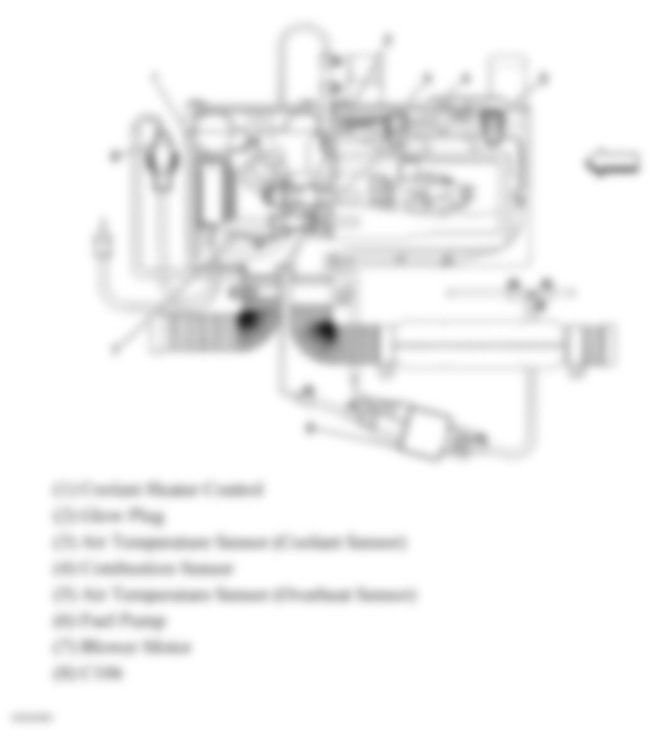 GMC Savana G2500 2007 - Component Locations -  Coolant Heater