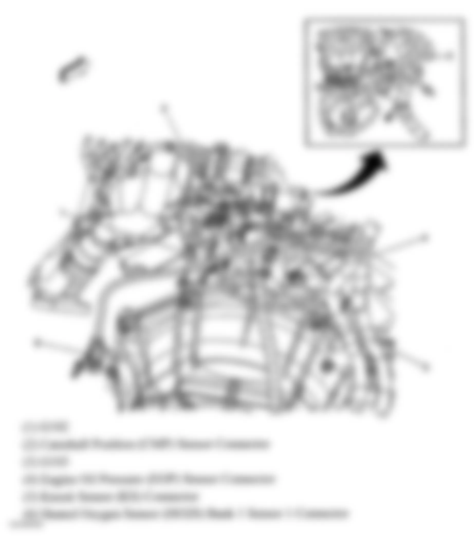 GMC Savana G3500 2007 - Component Locations -  Rear Of Engine (4.3L)