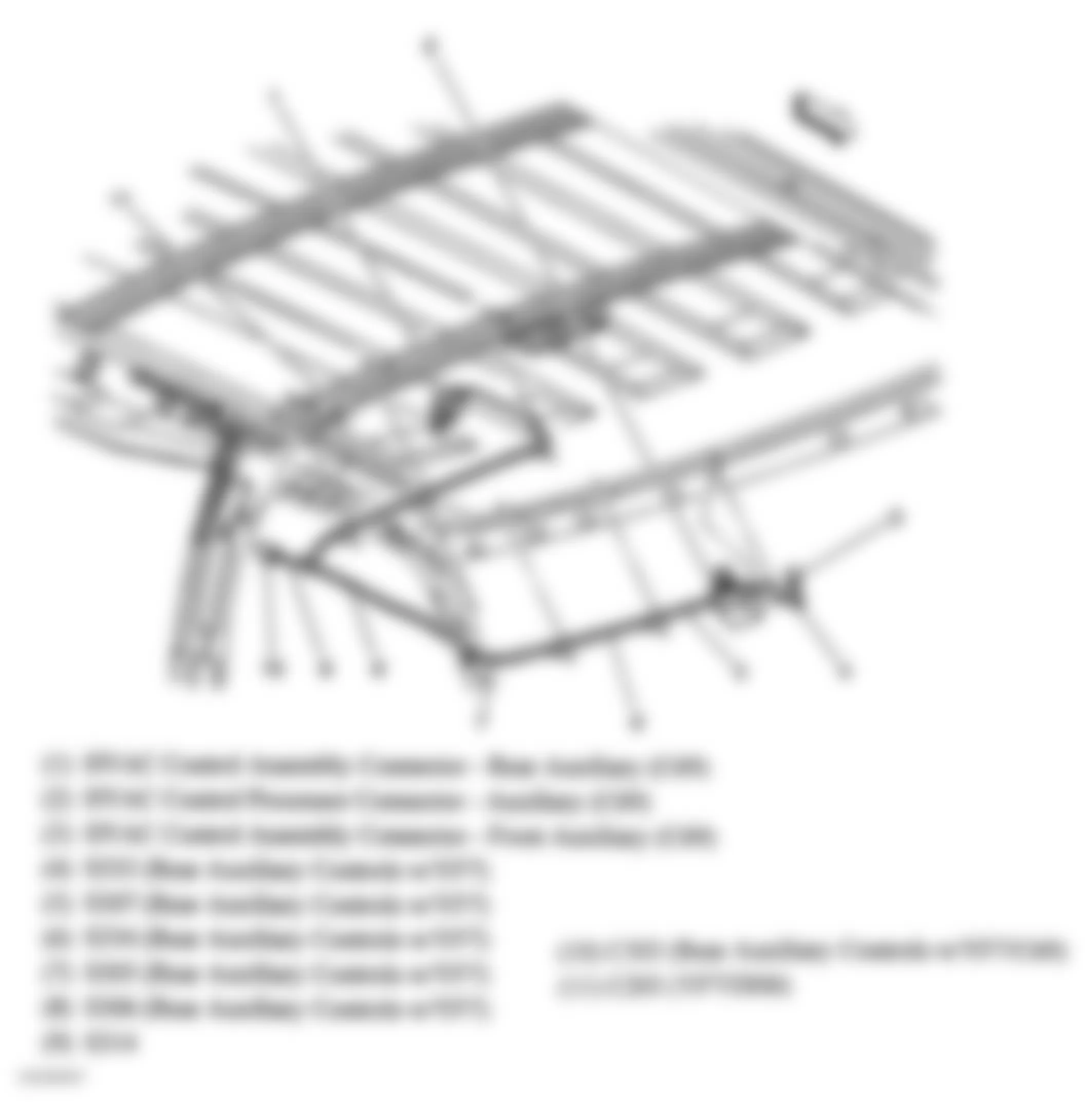 GMC Savana H1500 2007 - Component Locations -  Front Of Roof