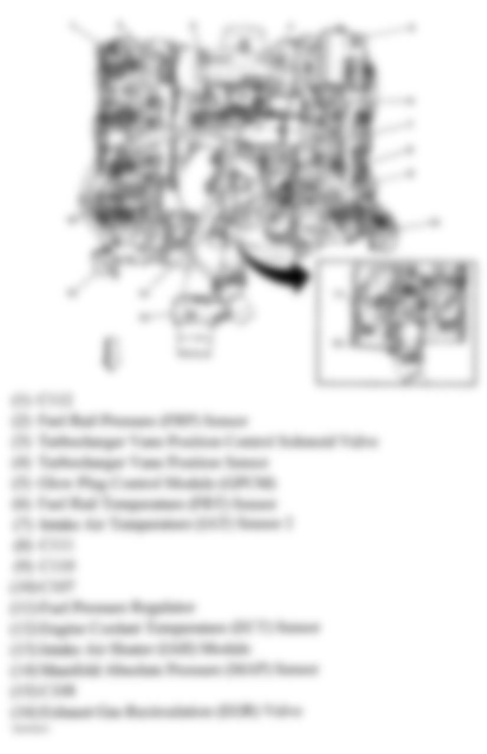 GMC Savana H1500 2007 - Component Locations -  Top Of Engine (6.6L Turbo)