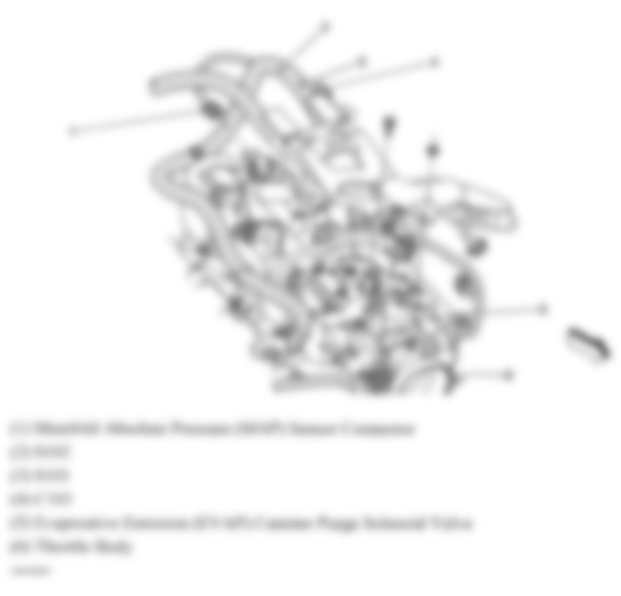 GMC Savana H1500 2007 - Component Locations -  Top Of Engine (4.8L, 5.3L & 6.0L)