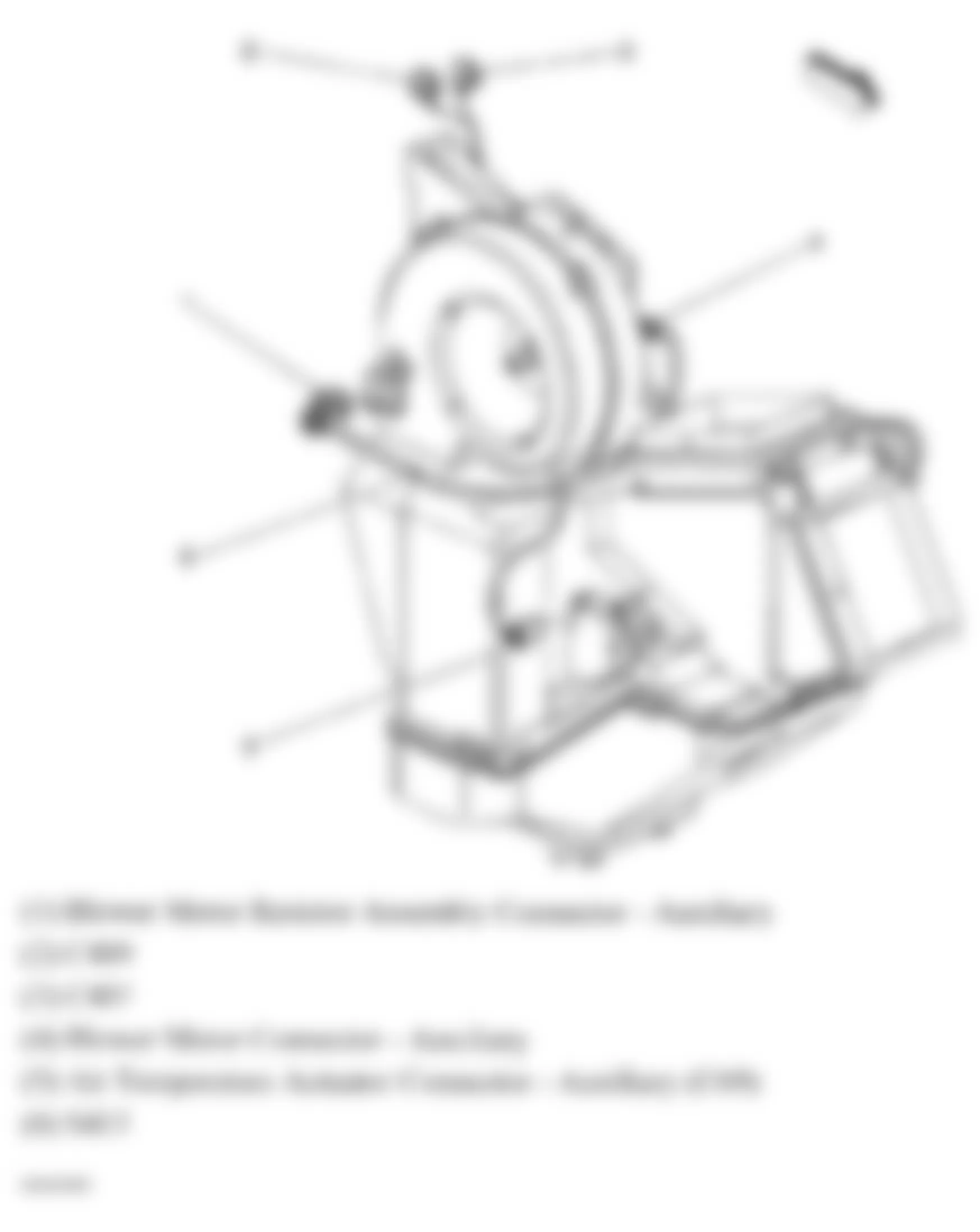 GMC Savana H1500 2007 - Component Locations -  Front Of Auxiliary Heater & A/C