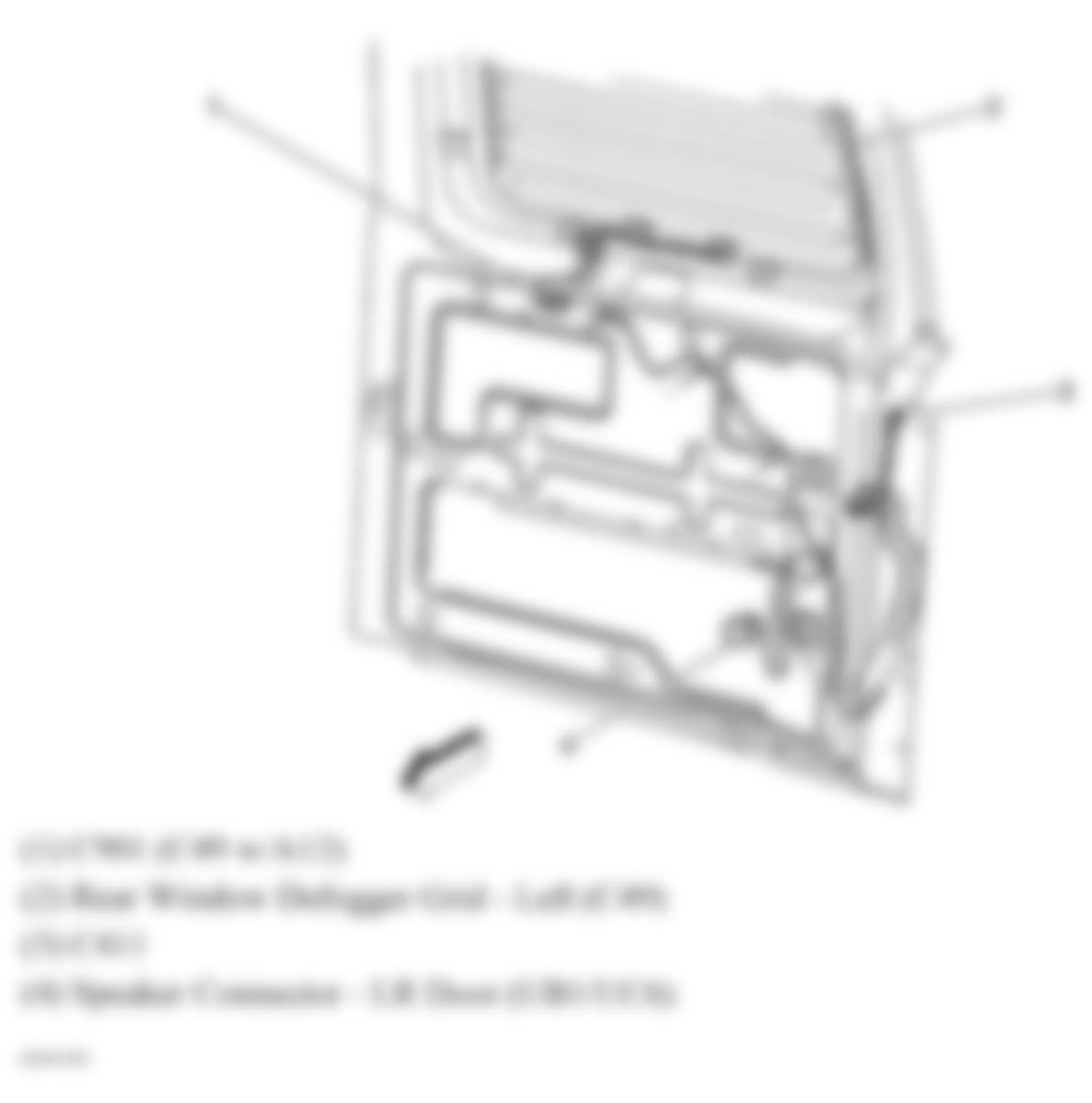 GMC Savana H1500 2007 - Component Locations -  Left Rear Cargo Door