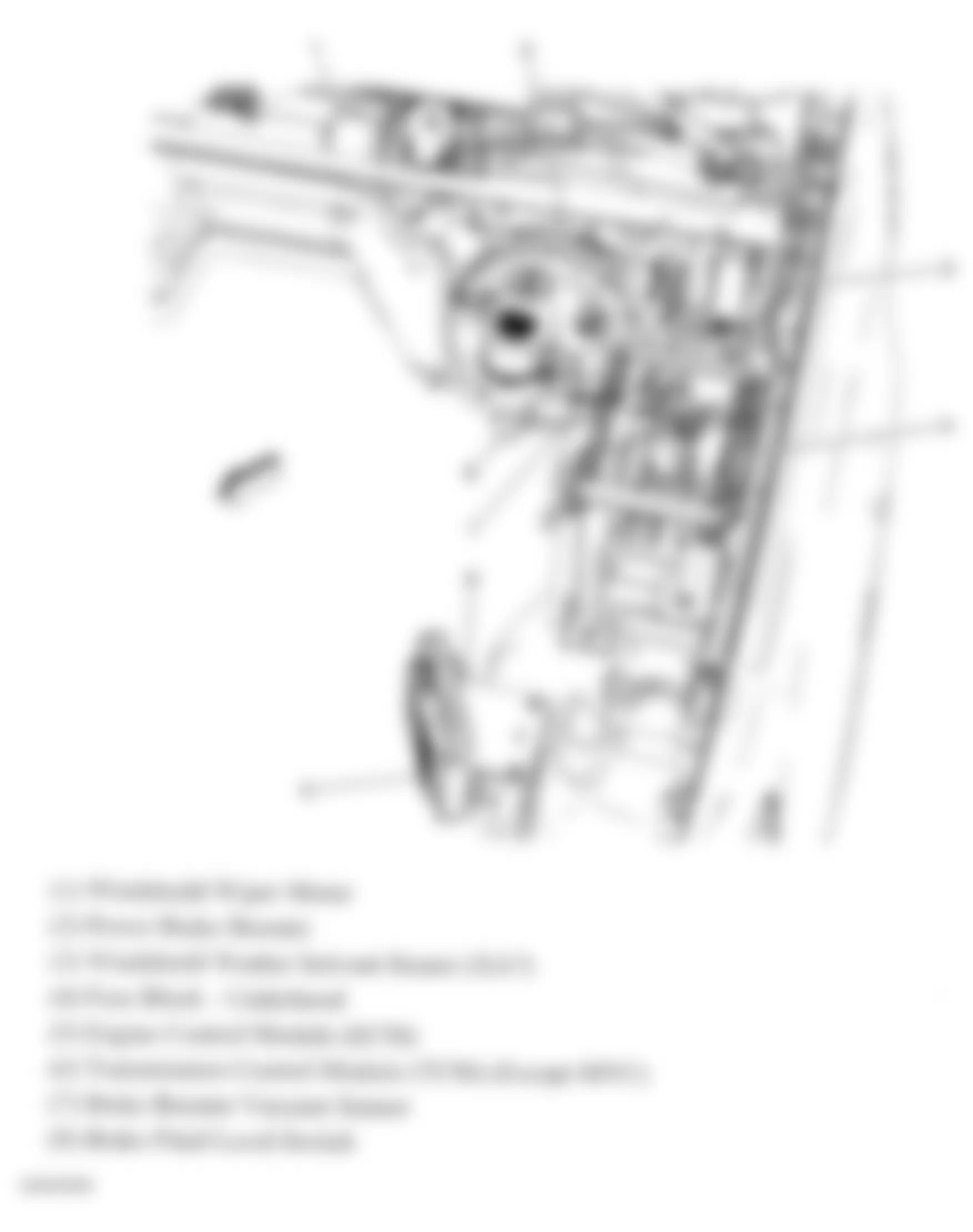 GMC Sierra 1500 2007 - Component Locations -  Left Side Of Engine Compartment