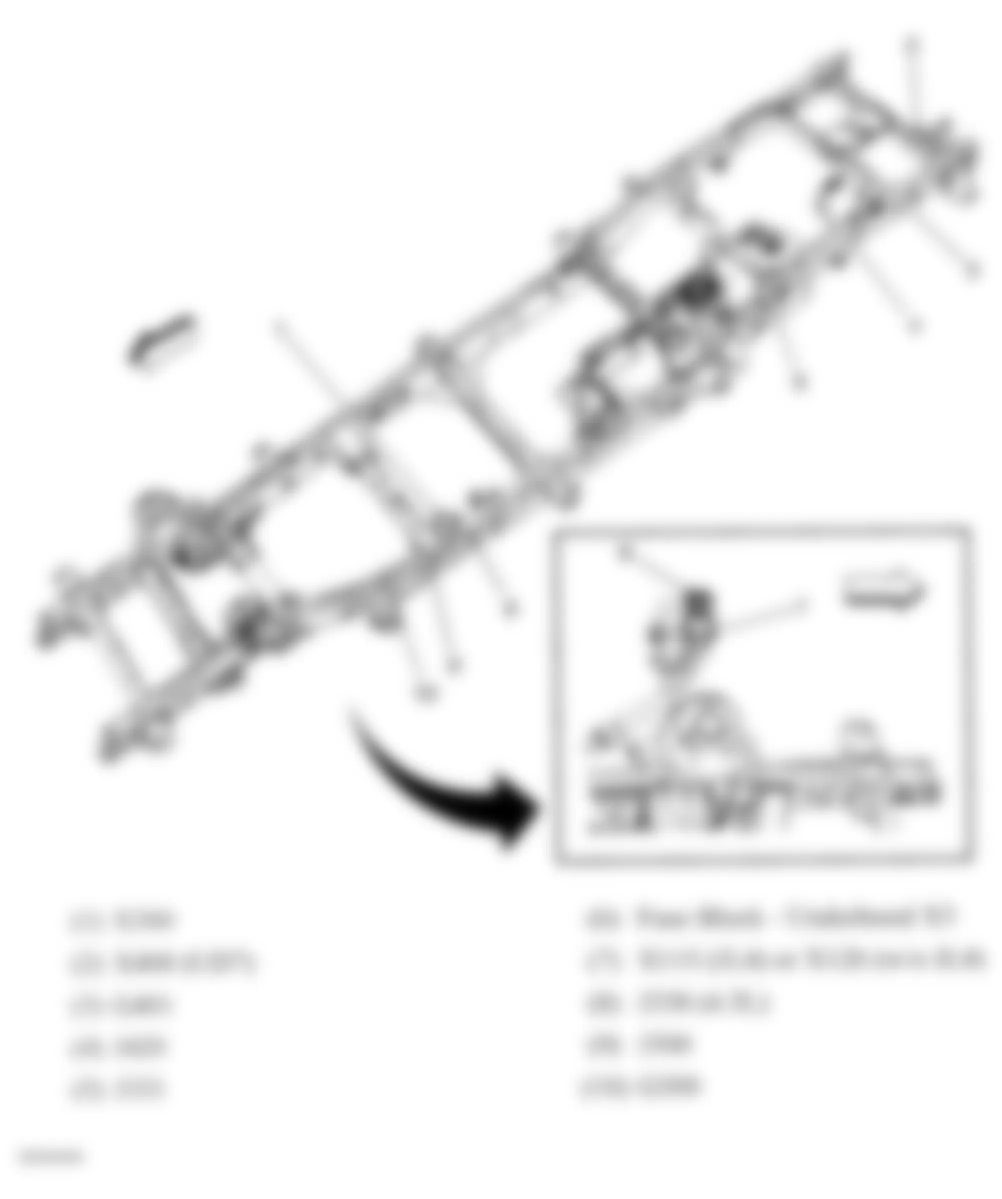 GMC Sierra 1500 2007 - Component Locations -  Chassis Harness (Crew Cab Shown, Regular & Extended Cab Similar)