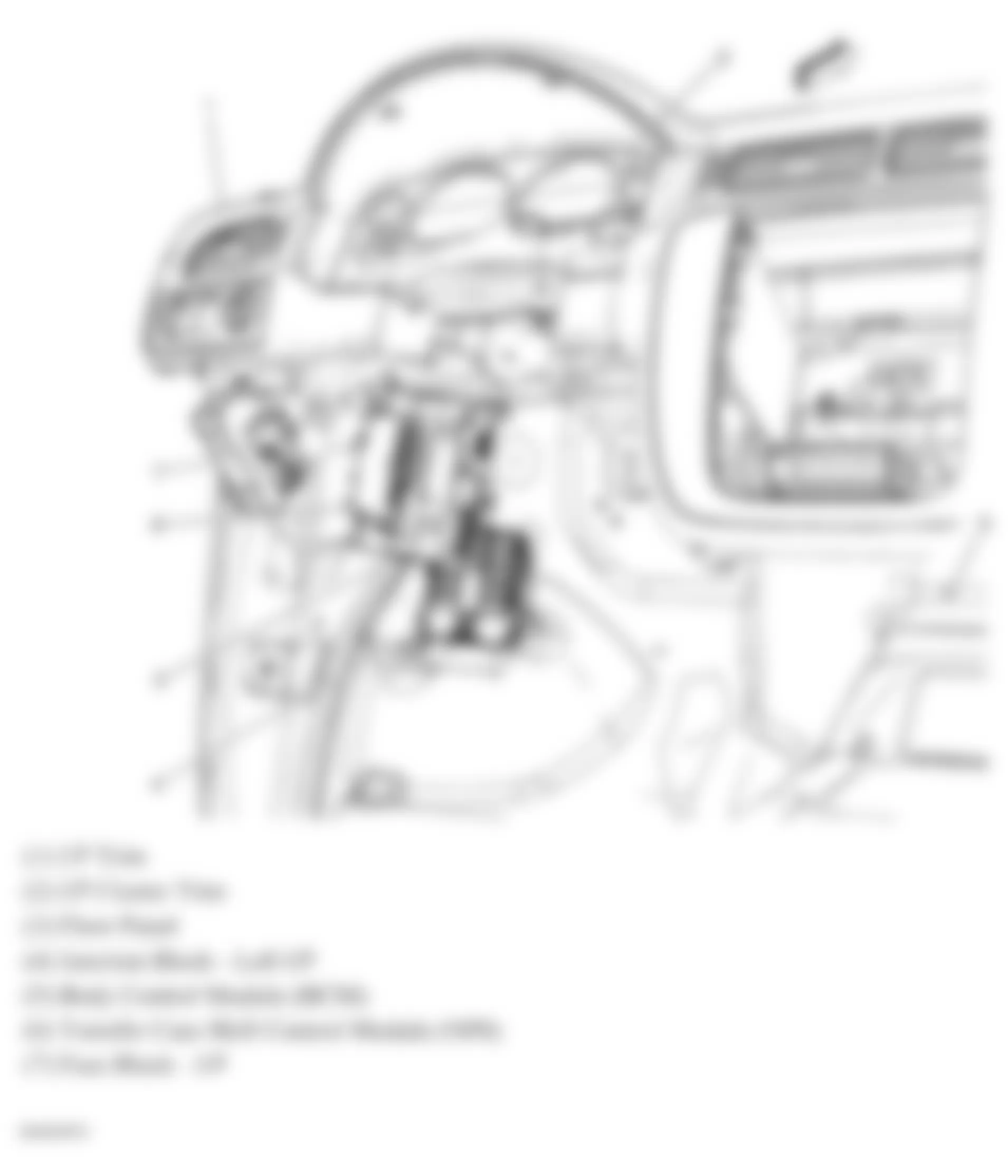 GMC Sierra 2500 HD 2007 - Component Locations -  Lower Left Side Of Dash