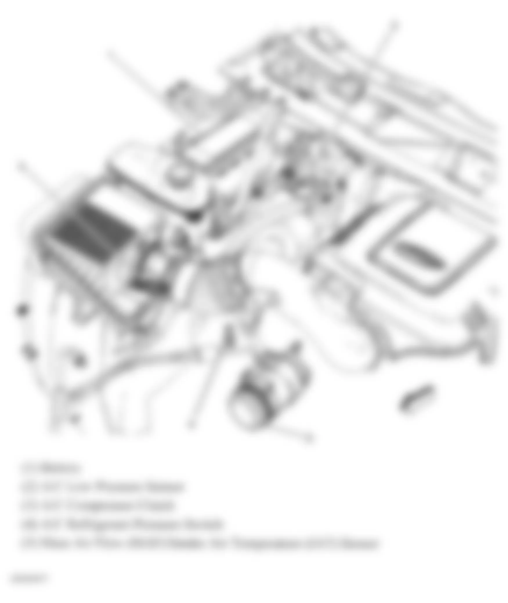 GMC Sierra 2500 HD 2007 - Component Locations -  Engine Compartment (4.8L, 5.3L, 6.0L & 6.2L)