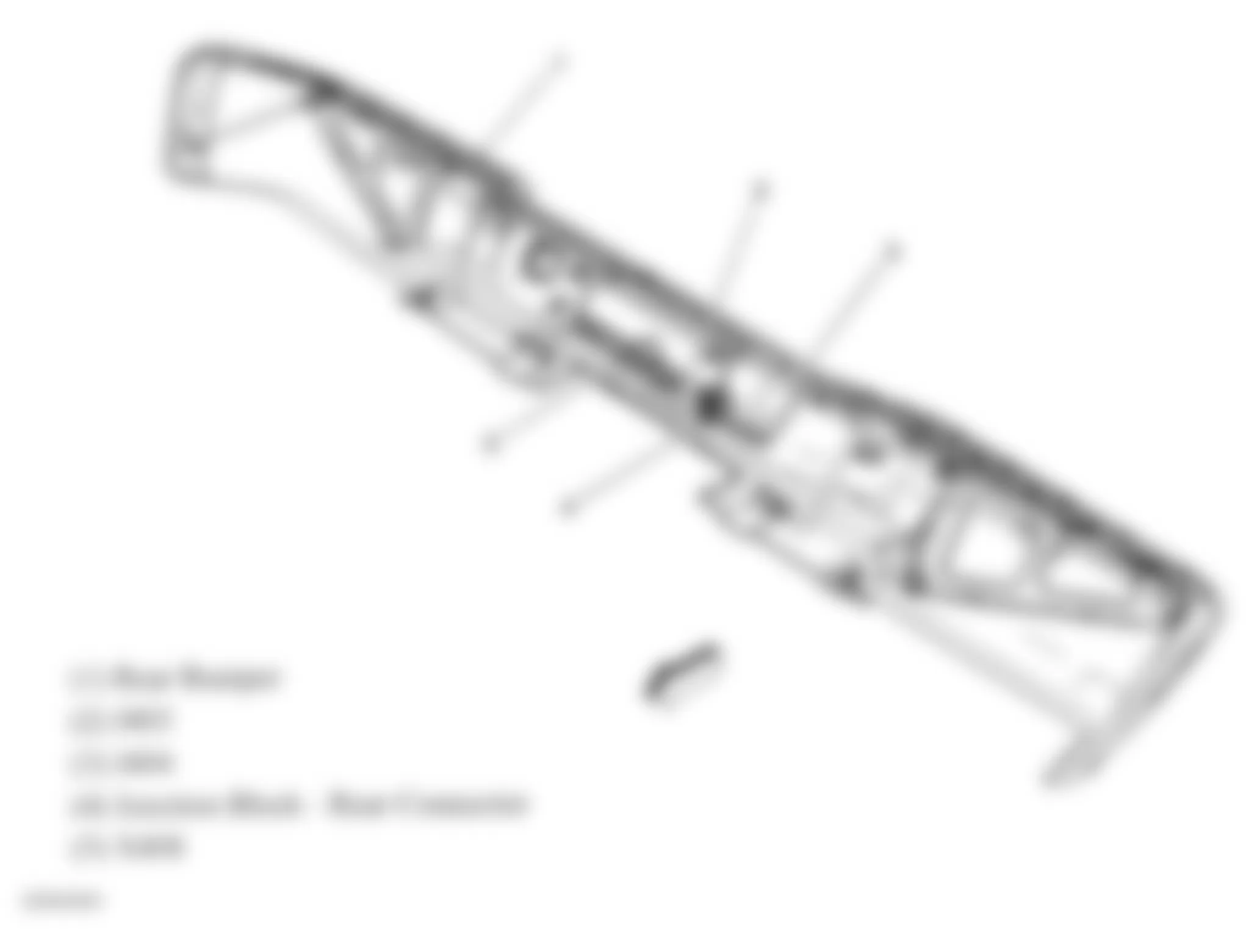GMC Sierra 2500 HD 2007 - Component Locations -  Rear Bumper