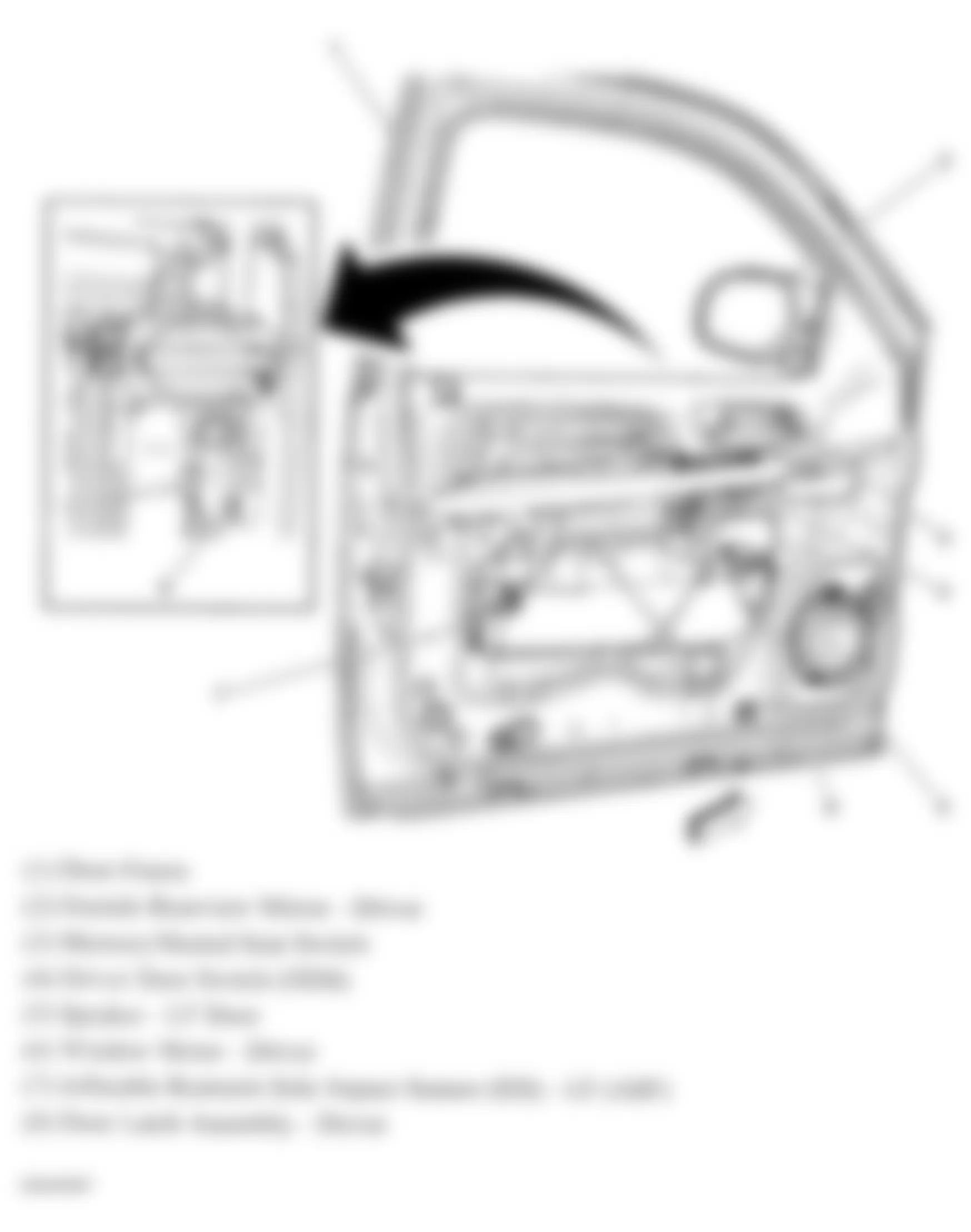 GMC Sierra 3500 HD 2007 - Component Locations -  Driver Door