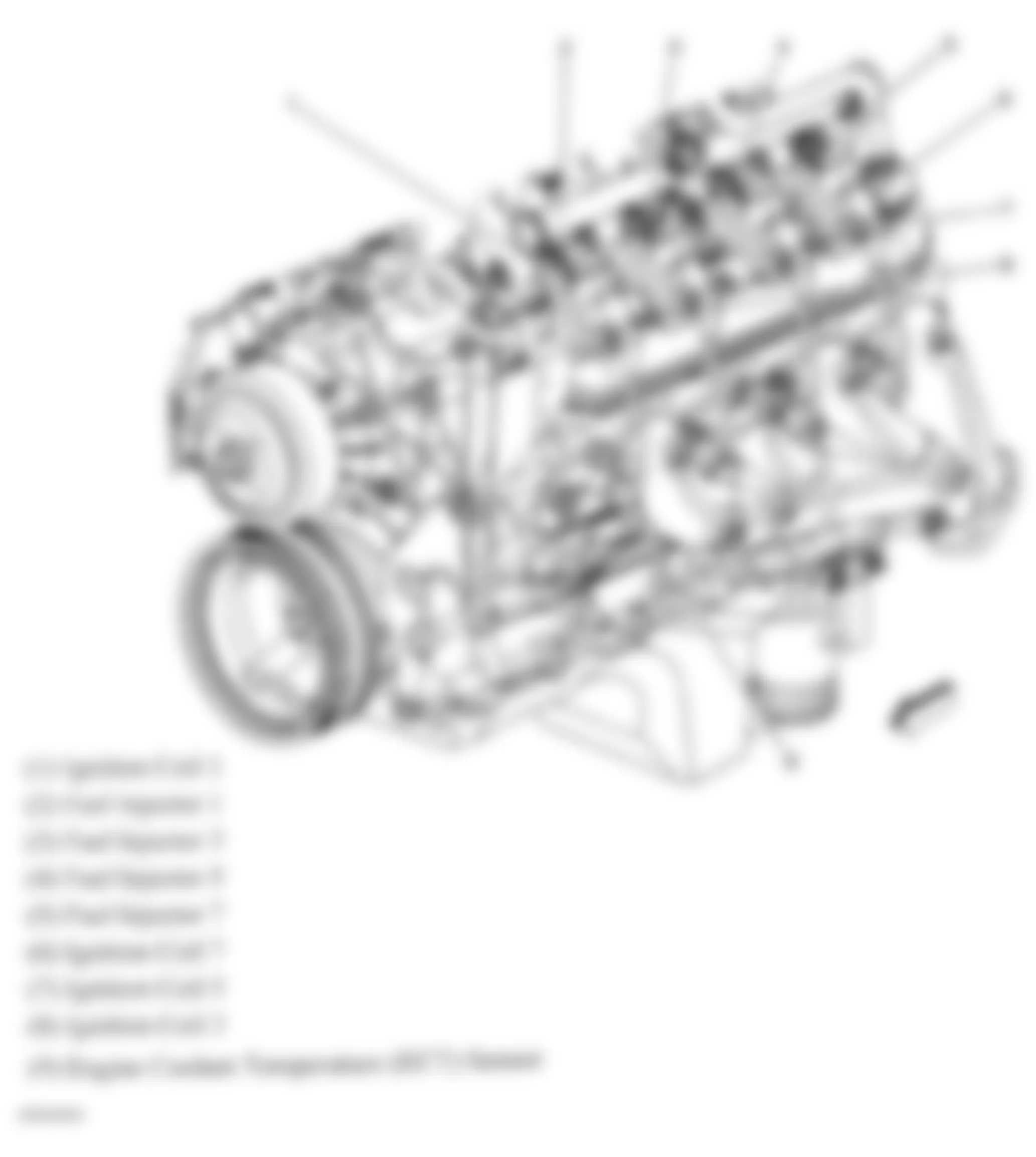 GMC Sierra Classic 1500 2007 - Component Locations -  Left Side Of Engine (4.8L, 5.3L & 6.0L)
