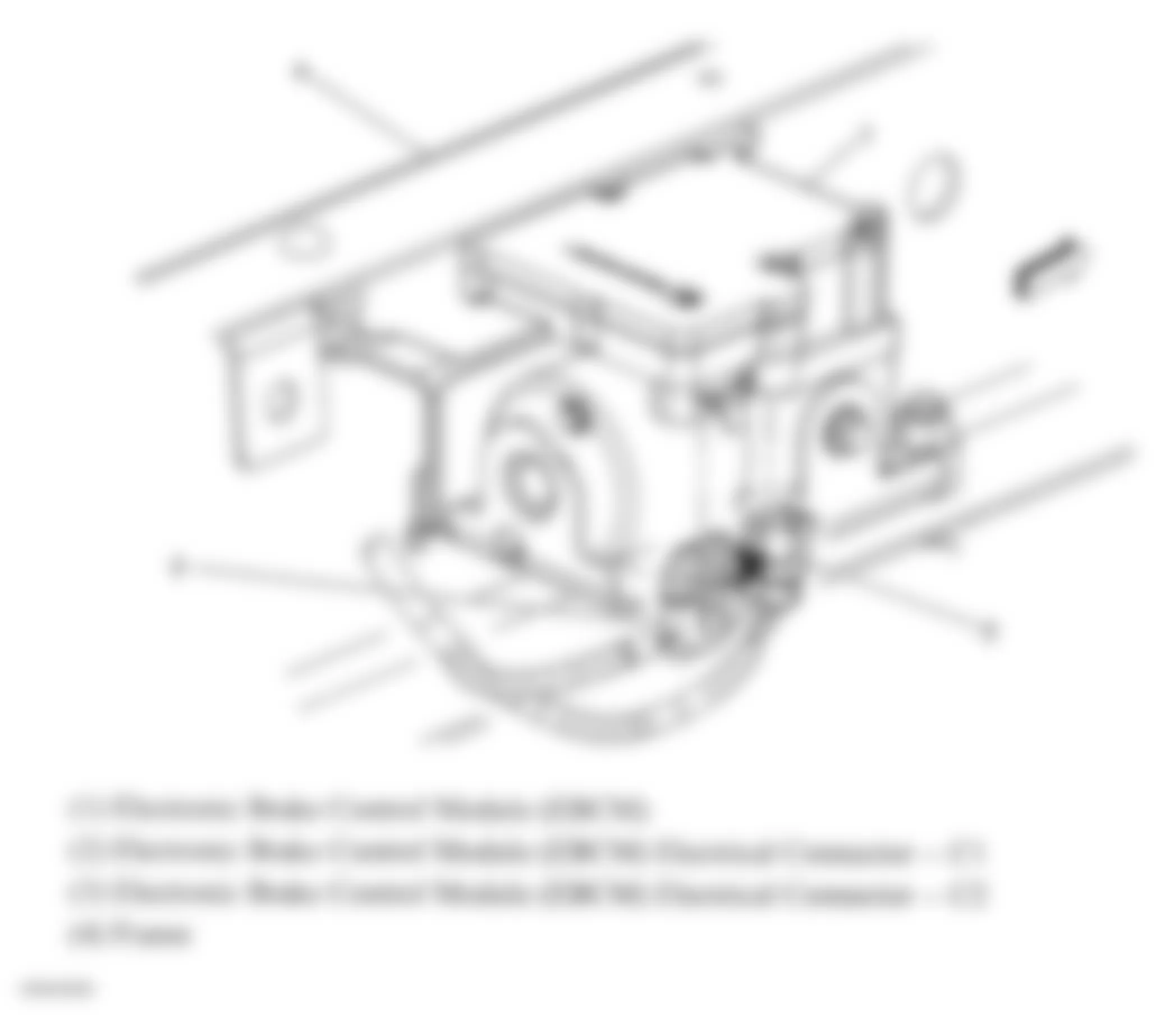 GMC Sierra Classic 2500 HD 2007 - Component Locations -  Left Frame Rail