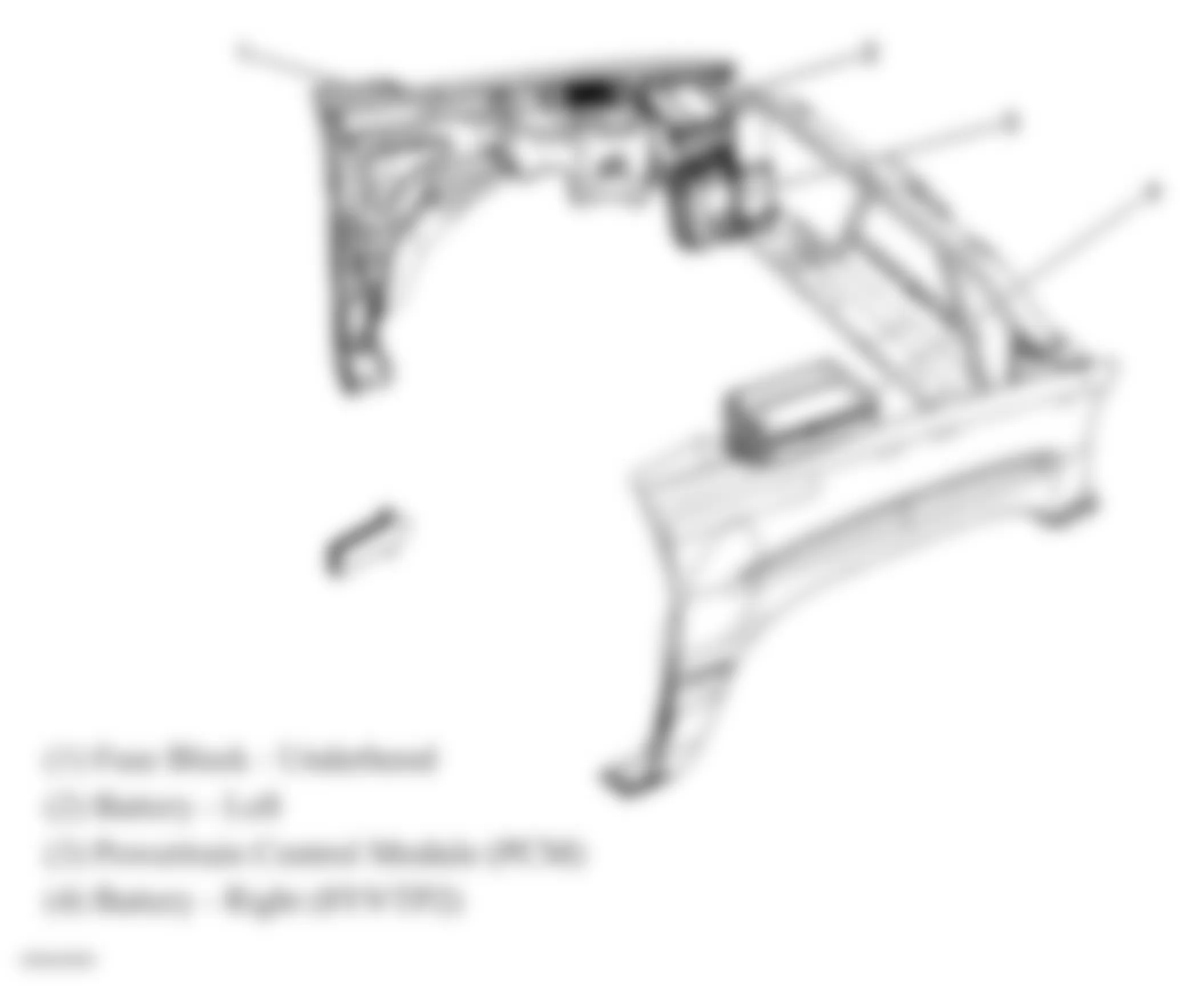 GMC Sierra Classic 2500 HD 2007 - Component Locations -  Powertrain Control Module (PCM) (4.3L, 4.8L, 5.3L & 6.0L)