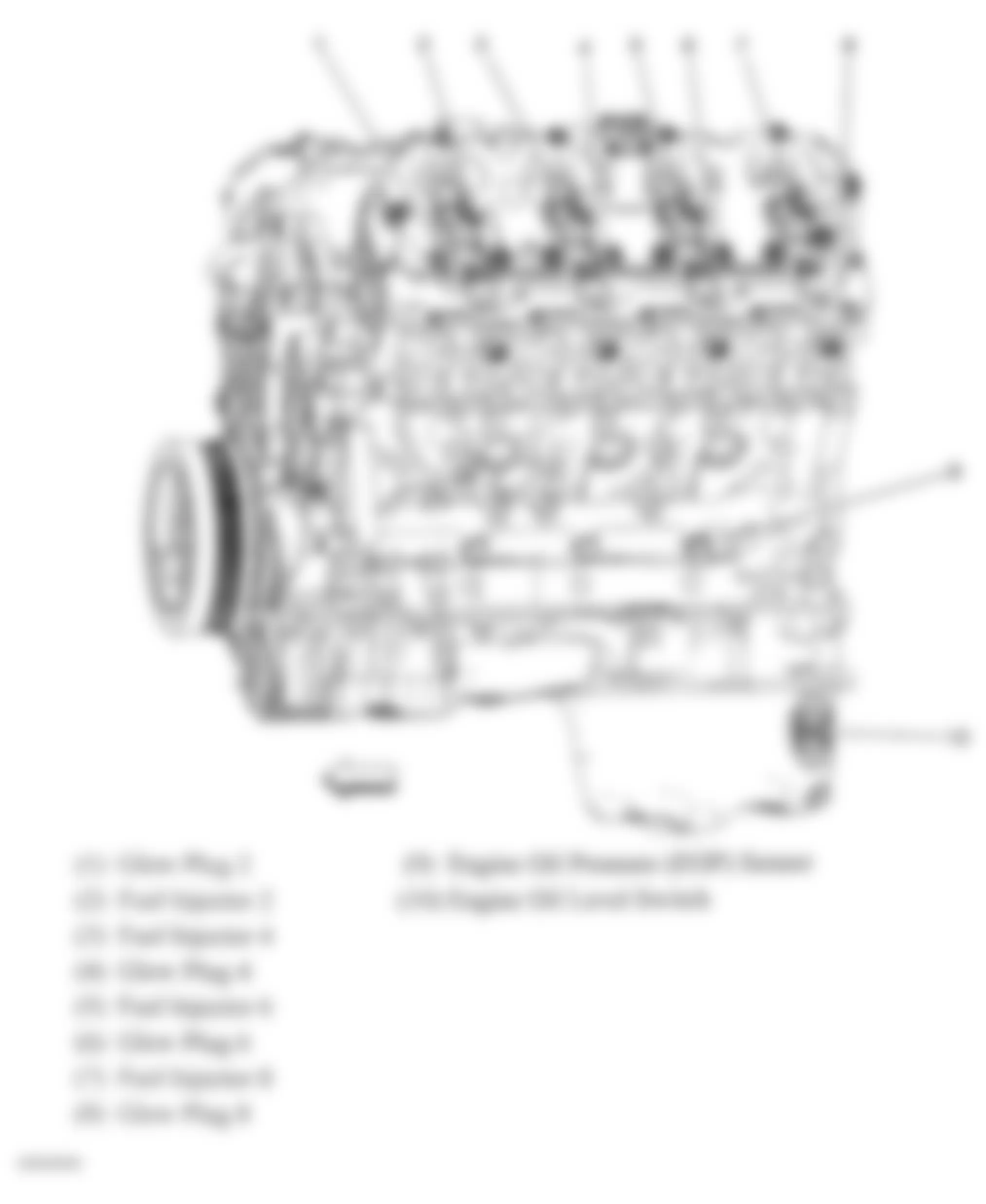 GMC Sierra Classic 2500 HD 2007 - Component Locations -  Left Side Of Engine (6.6L)