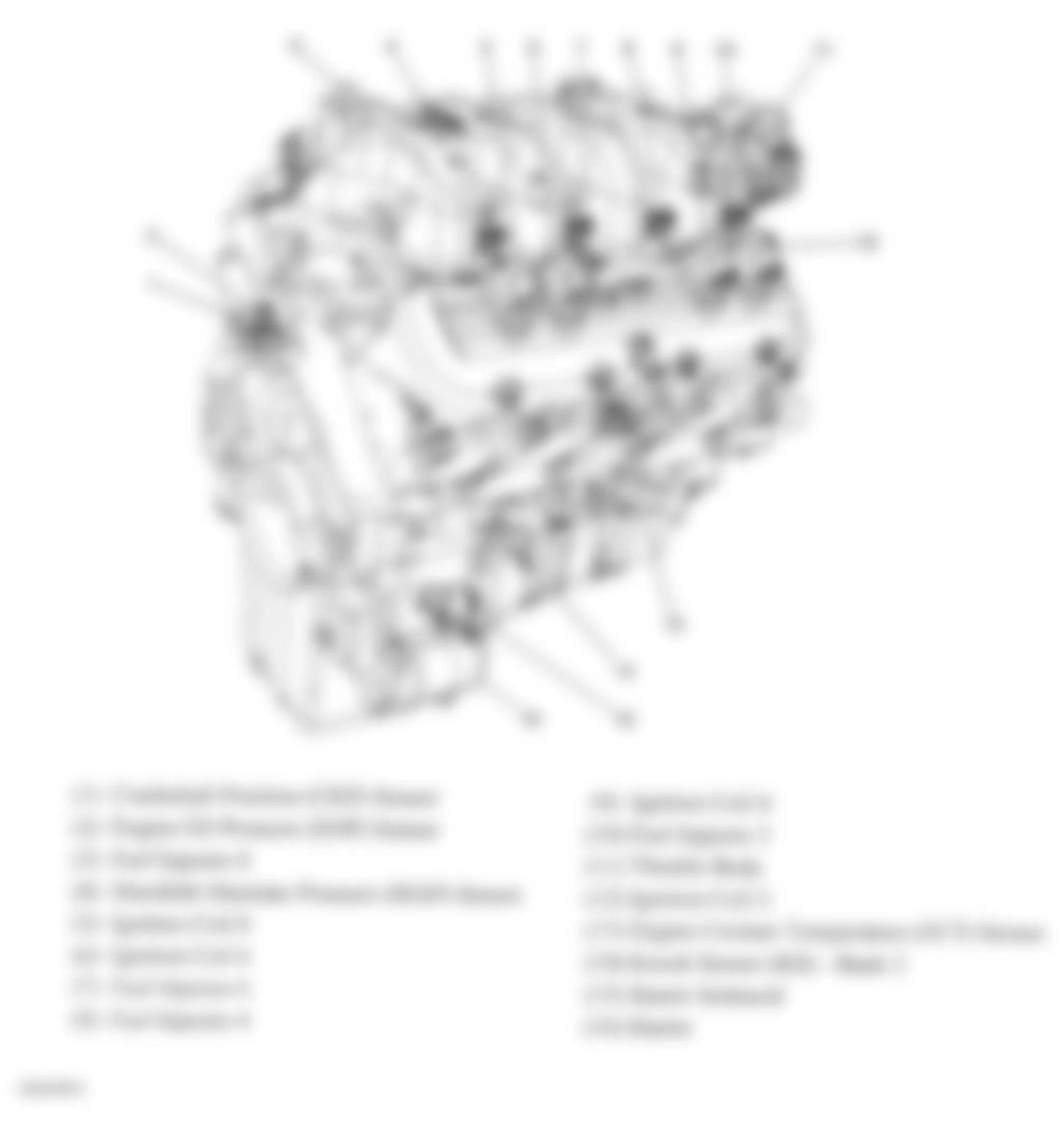 GMC Sierra Classic 2500 HD 2007 - Component Locations -  Right Side Of Engine (8.1L)