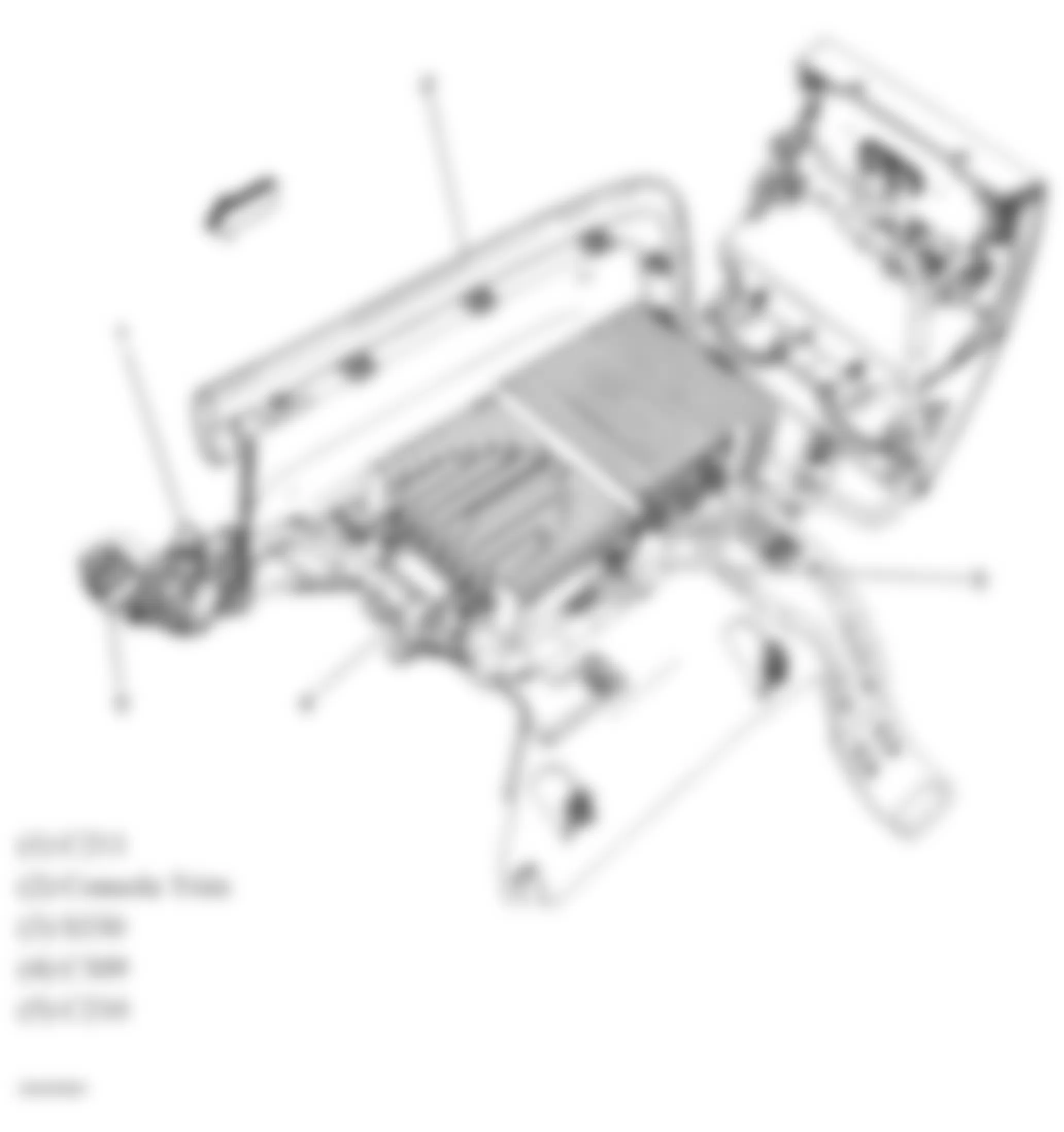 GMC Yukon 2007 - Component Locations -  Under Center Console