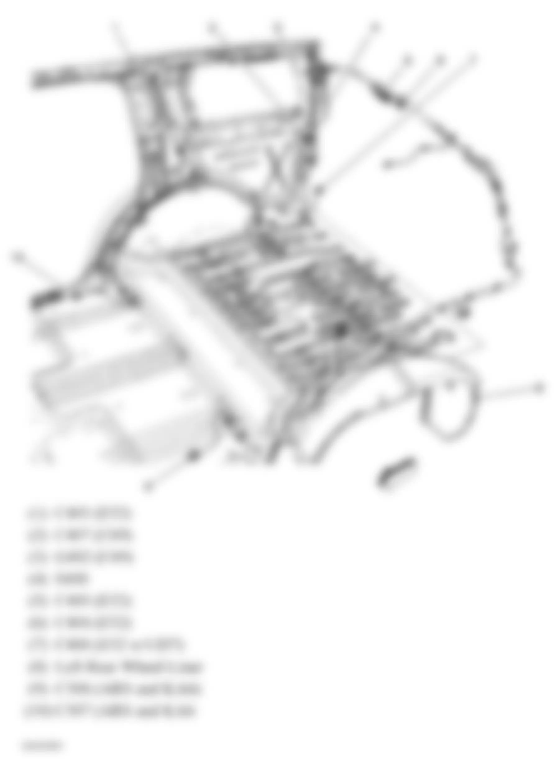 GMC Yukon 2007 - Component Locations -  Rear Passenger Compartment (Short Wheel Base)