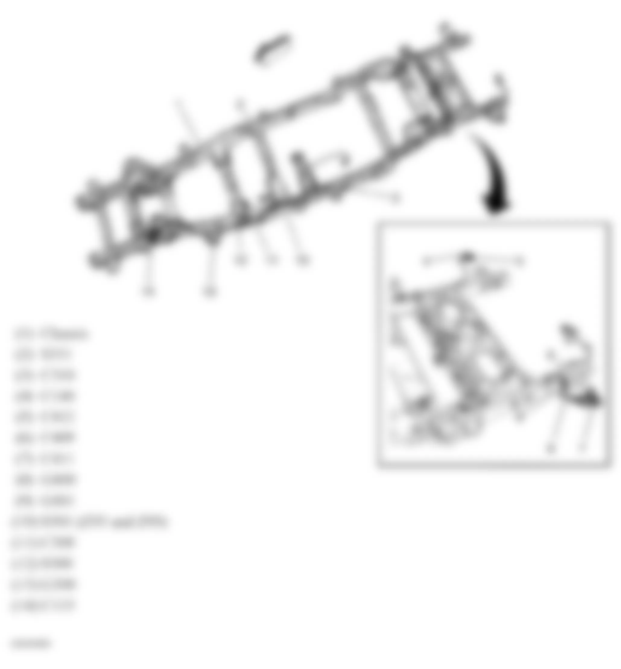 GMC Yukon 2007 - Component Locations -  Chassis (Except One Piece Liftgate)