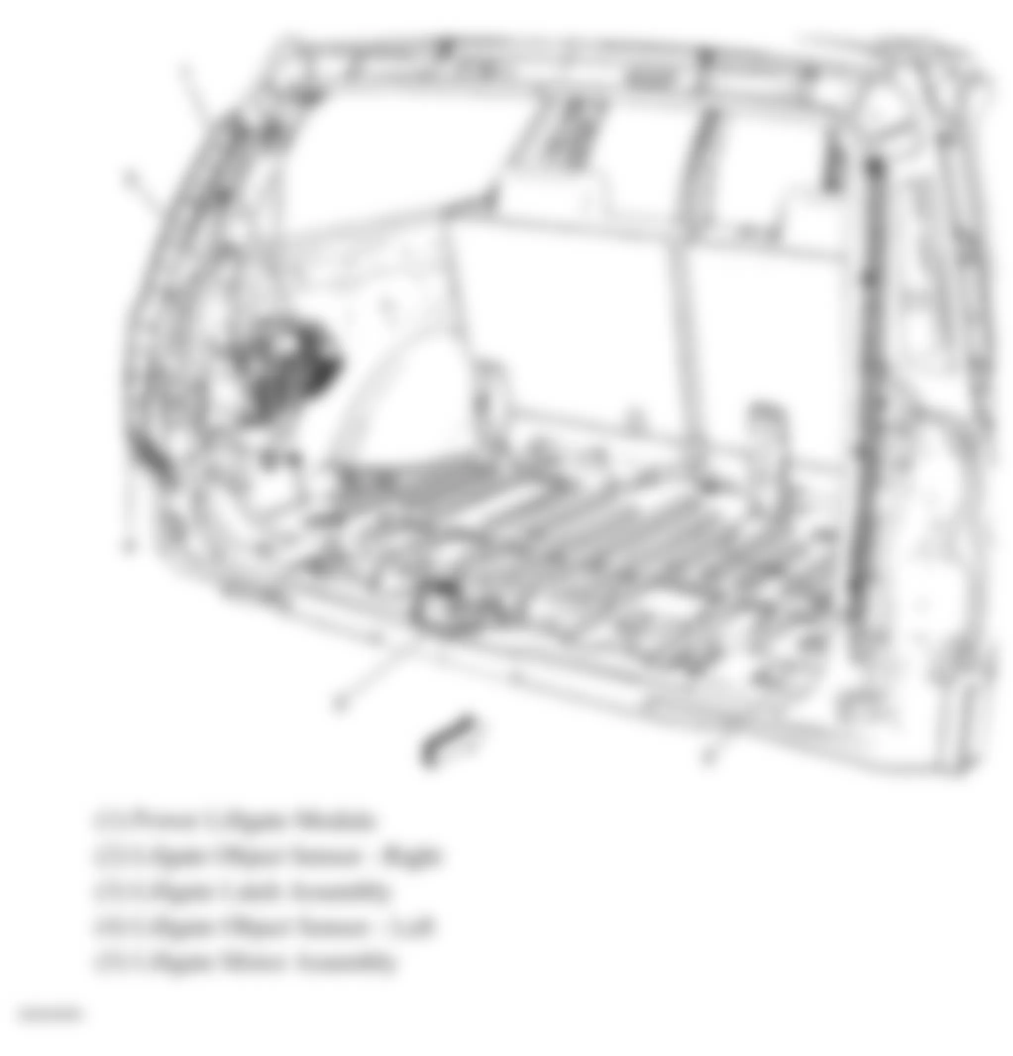 GMC Yukon XL C1500 2007 - Component Locations -  Rear Of Vehicle