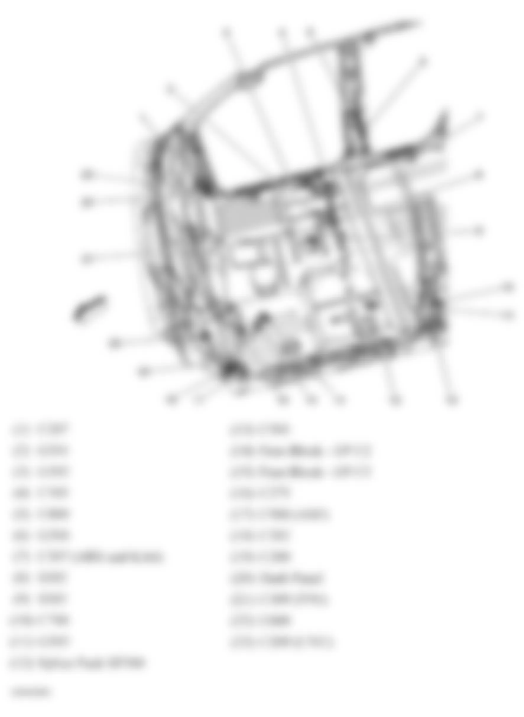 GMC Yukon XL C1500 2007 - Component Locations -  Front Passenger Compartment (Short Wheel Base)